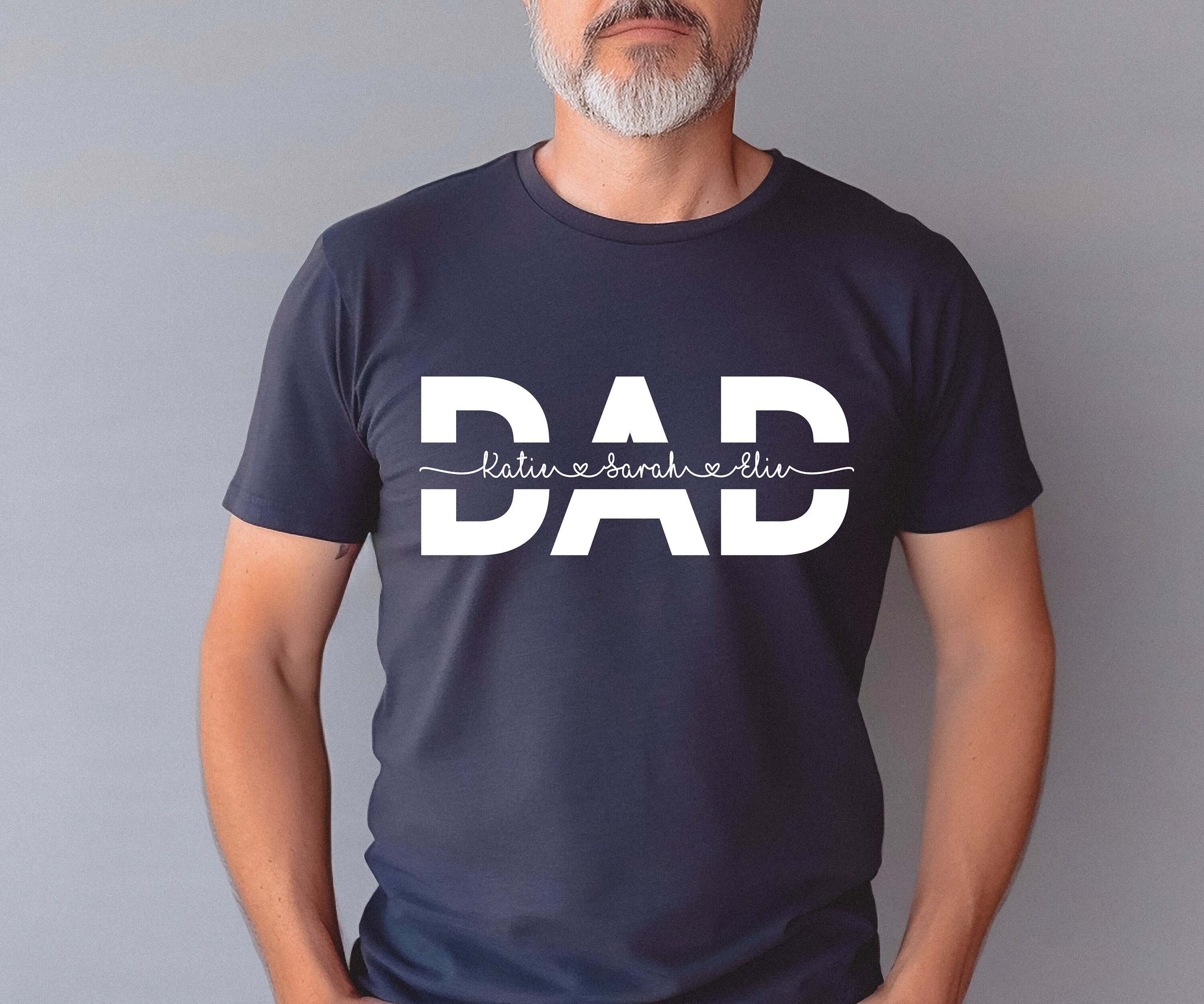 Custom Dad Shirt With Kids Names, Father's Day Gift, New Dad Gift, Personalized Dad Shirt, New Dad Reveal Shirt, Father Shirt, Gift For Dad,