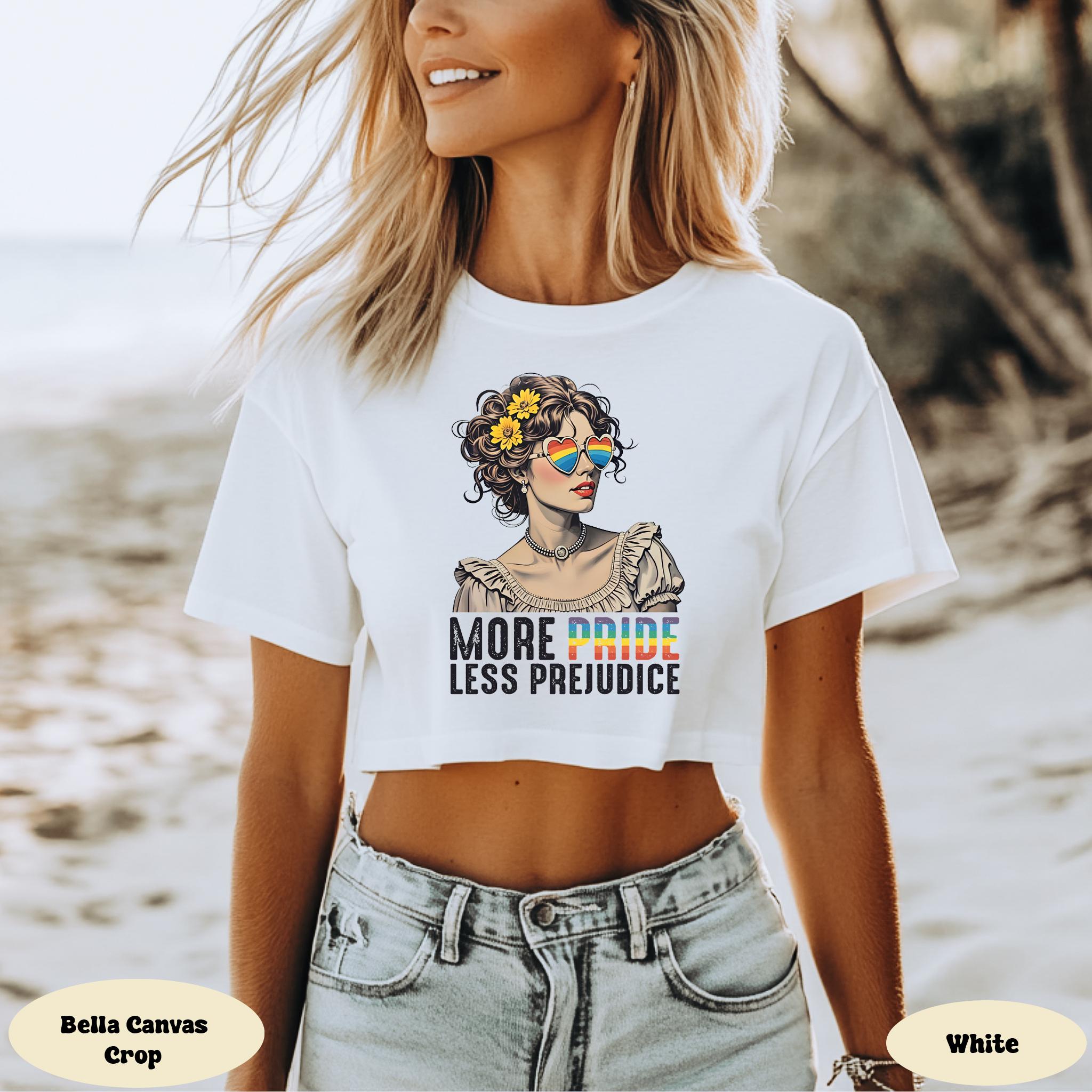 More Pride Less Prejudice Tshirt, Pride Month Shirt, Jane Austen Tshirt, Proud Ally Tee, Pride Month Gift, LGBTQ+ Support Outfit, Lgbt Tee