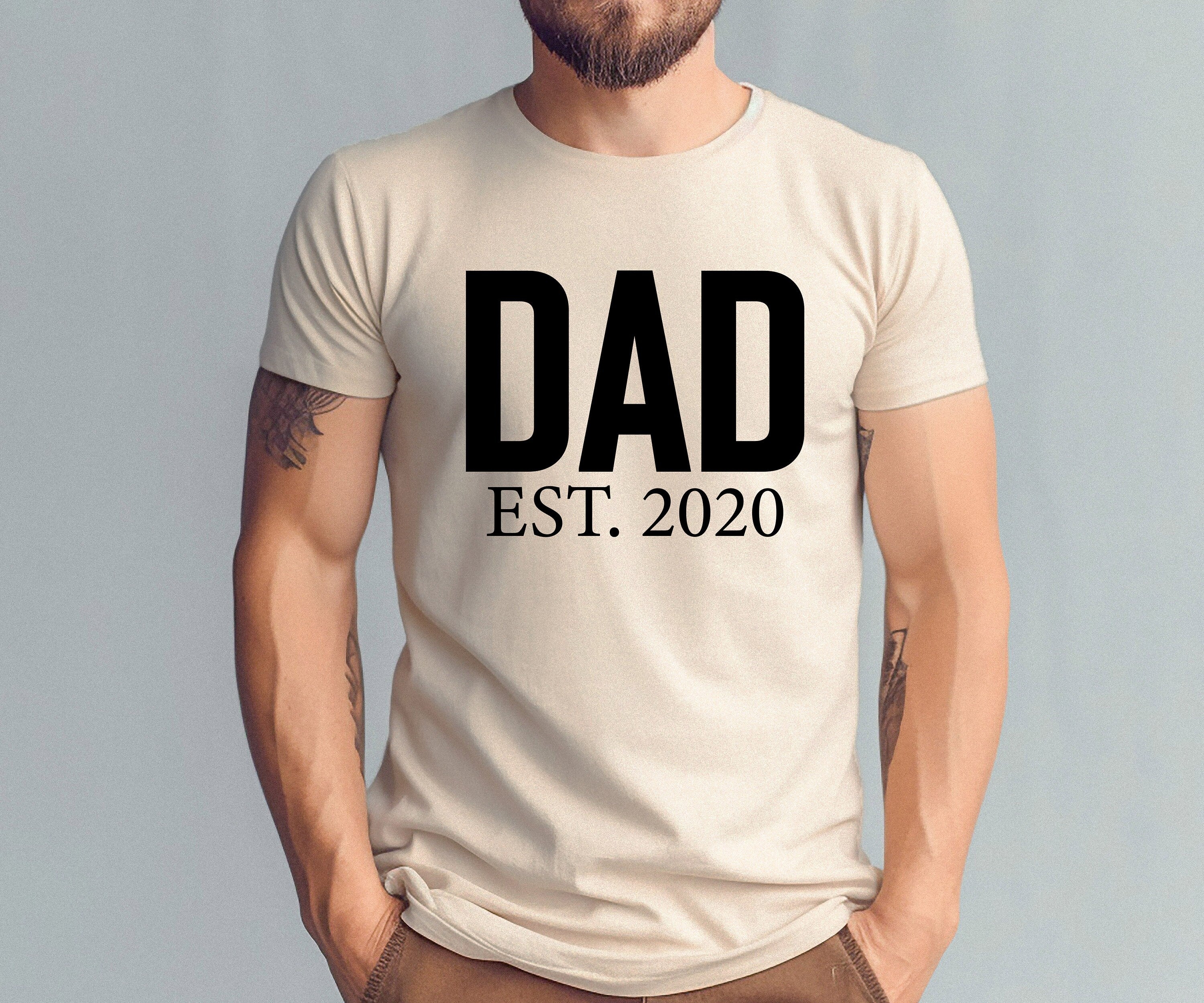 Dad Est Shirt, New Dad Reveal Shirt, Father Day Tee Shirt, Father Shirt, Gift For Dad, Custom Dad and Kids, Pregnancy Announcement for Dad