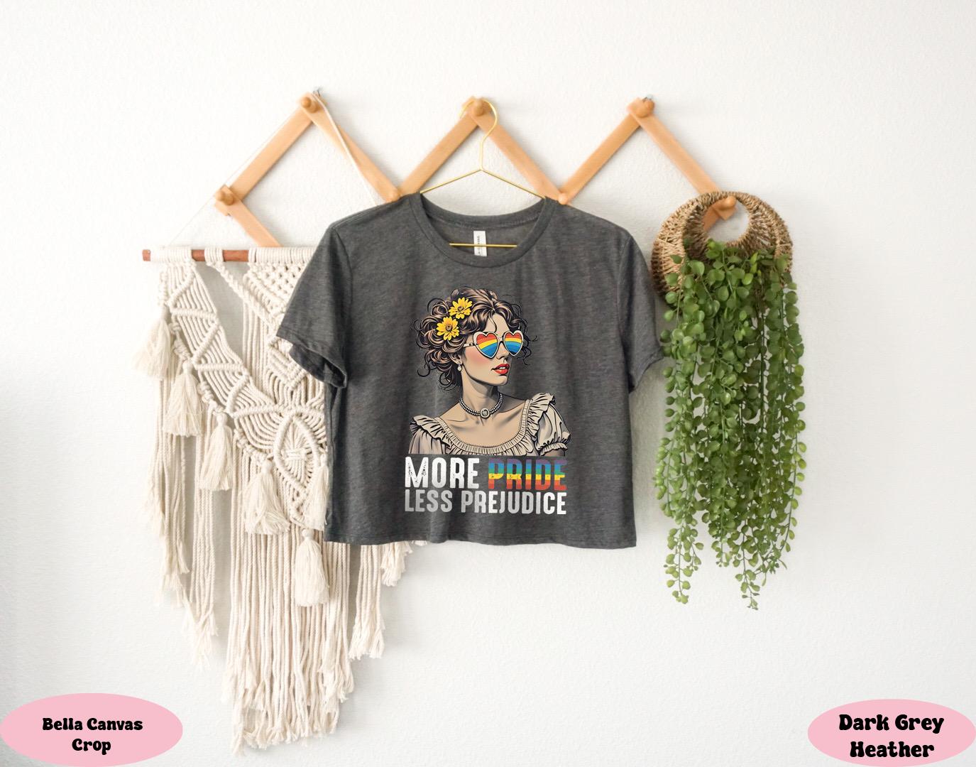 More Pride Less Prejudice Tshirt, Pride Month Shirt, Jane Austen Tshirt, Proud Ally Tee, Pride Month Gift, LGBTQ+ Support Outfit, Lgbt Tee