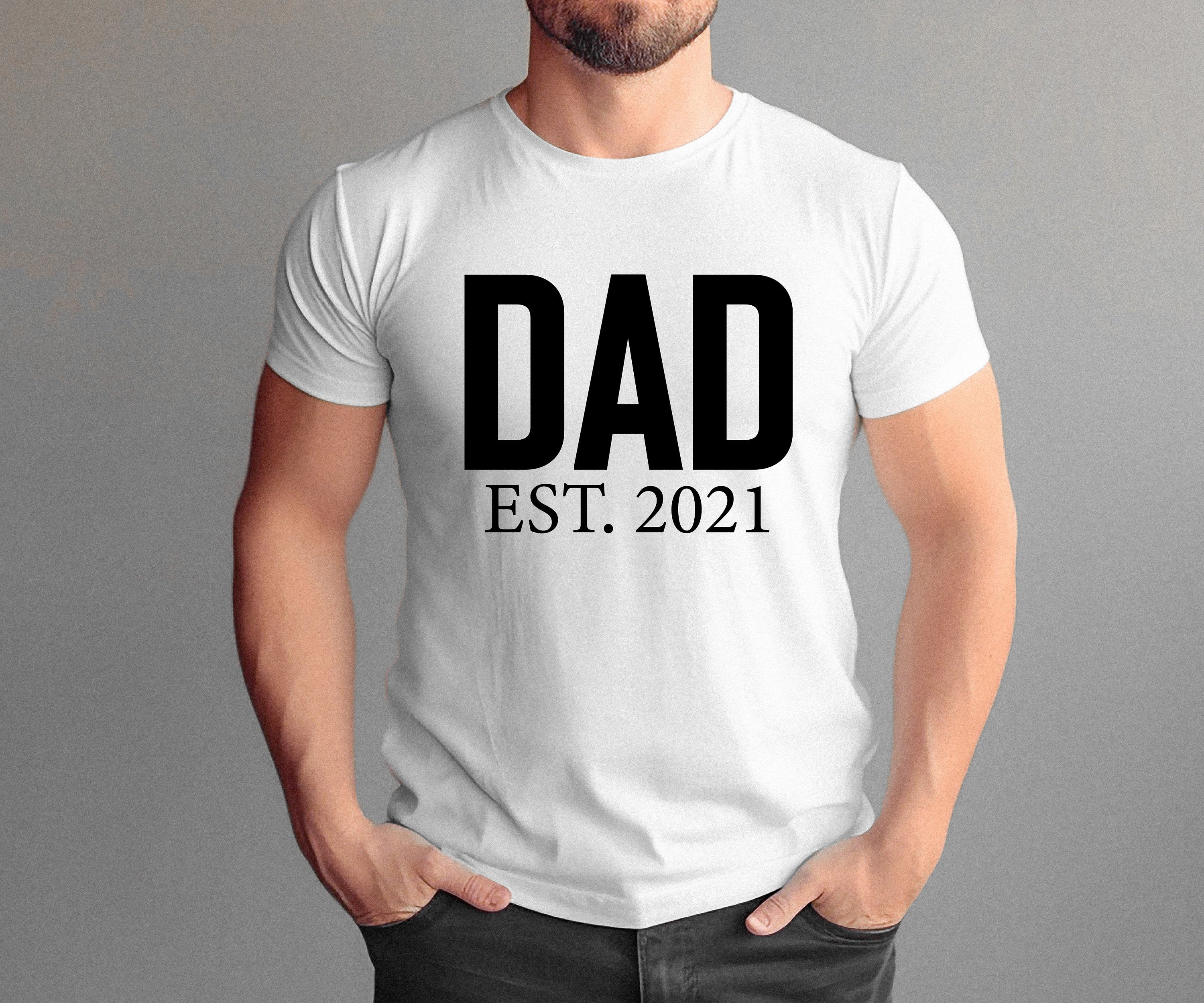 Dad Est Shirt, New Dad Reveal Shirt, Father Day Tee Shirt, Father Shirt, Gift For Dad, Custom Dad and Kids, Pregnancy Announcement for Dad