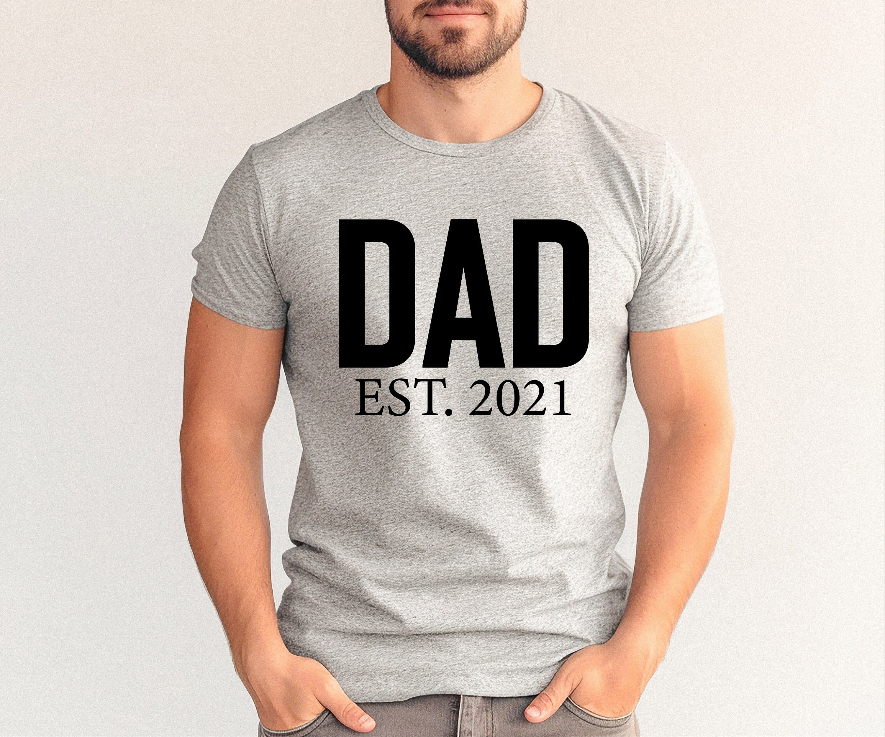 Dad Est Shirt, New Dad Reveal Shirt, Father Day Tee Shirt, Father Shirt, Gift For Dad, Custom Dad and Kids, Pregnancy Announcement for Dad