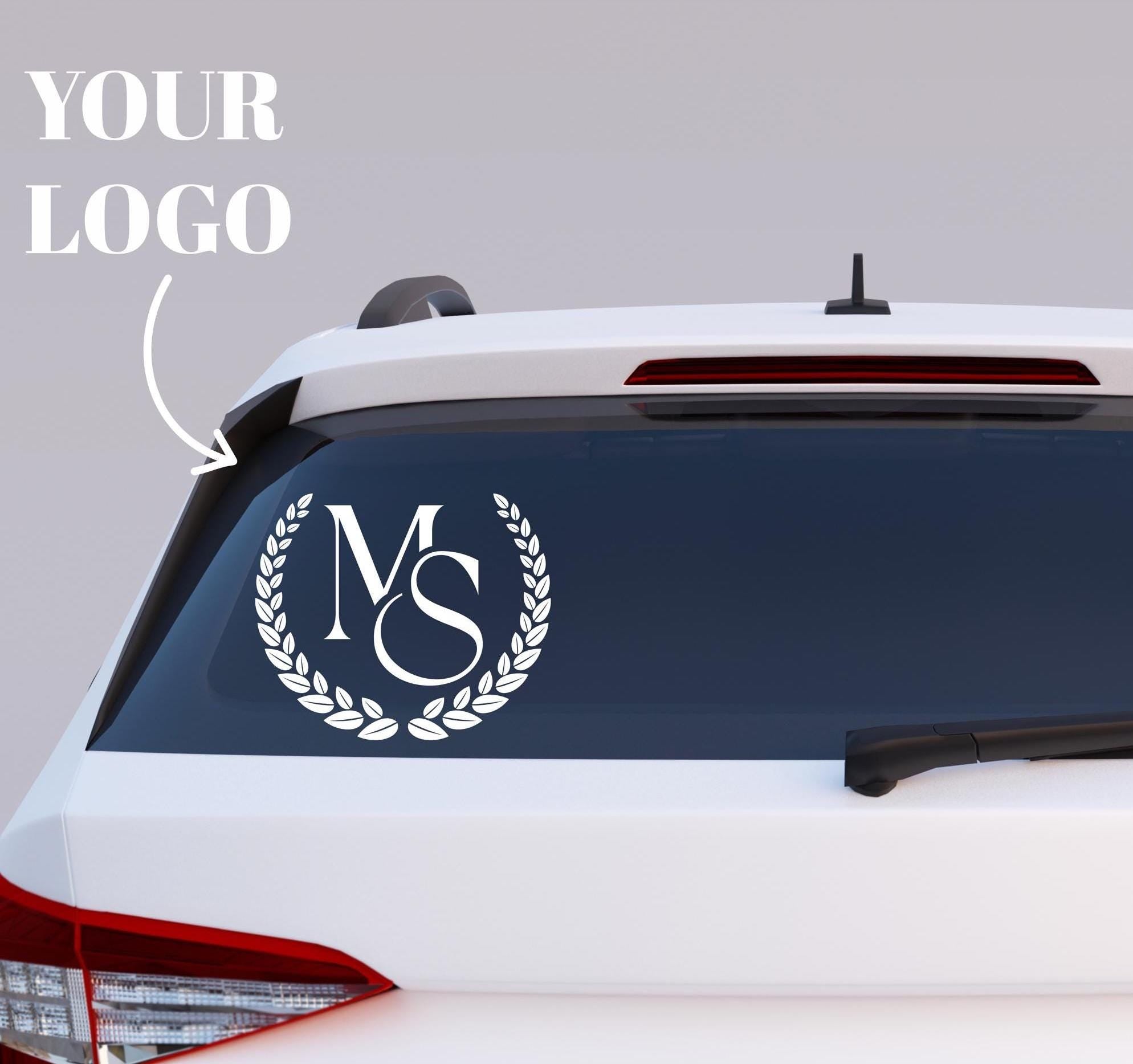 Custom Logo Car Window Decal, Vehicle Rear Windshield Sticker, Business Logo,Your Own Logo File,Your Custom Logo Vinyl Decal Trailer Sticker