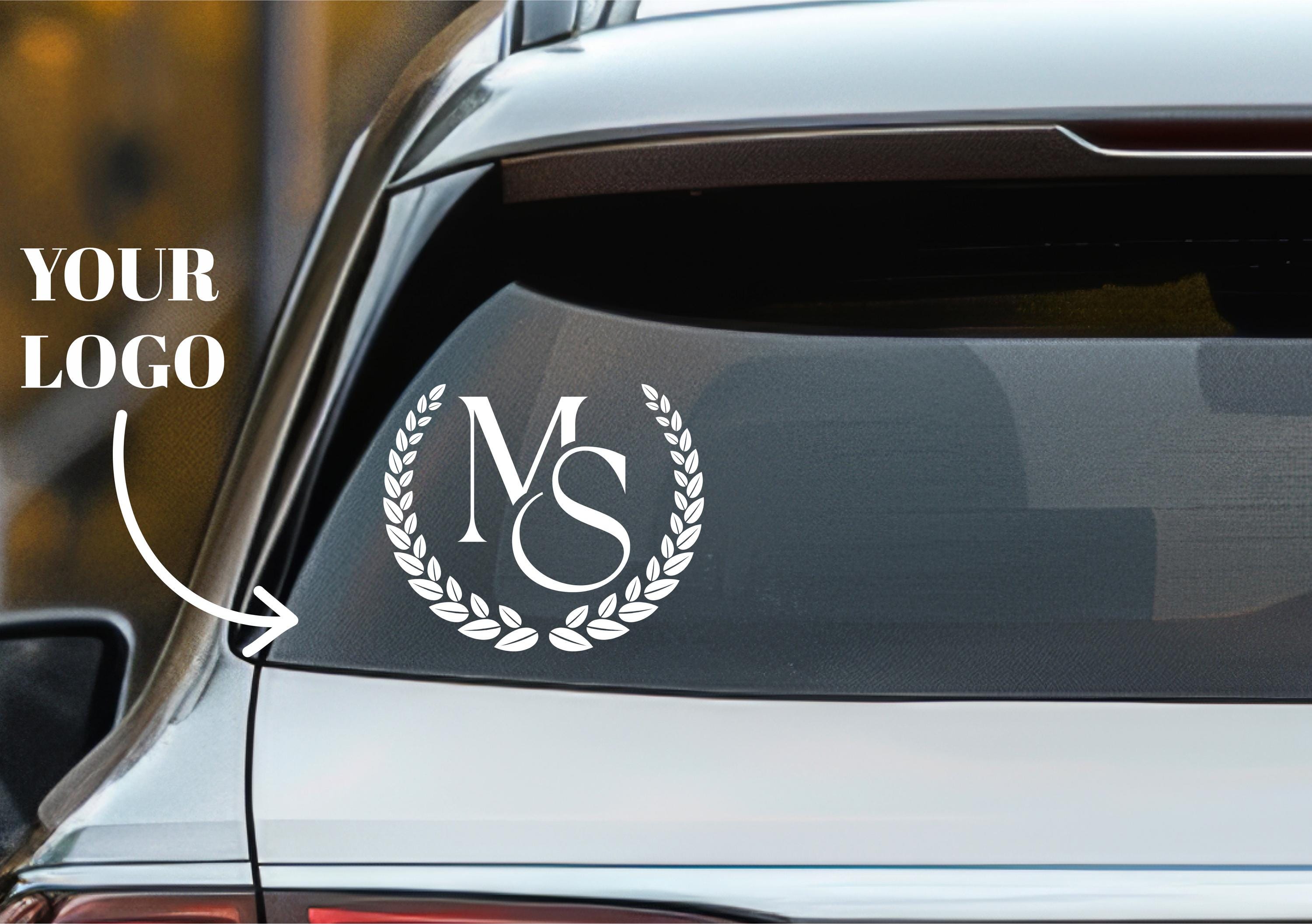 Custom Logo Car Window Decal, Vehicle Rear Windshield Sticker, Business Logo,Your Own Logo File,Your Custom Logo Vinyl Decal Trailer Sticker