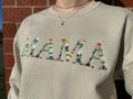 Embroidered Floral Mama Sweatshirt, Embroidered Mama Sweatshirt, Mom Birthday Gift, Mama Shirt, Mother's Day Gift, New Mom Gift,Gift for mom