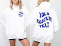 Custom hoodie, Personalized hoodie, Custom Gift, Custom Wavy Text hoodie, Custom sweatshirt, Custom text hoodie, Back and front custom text