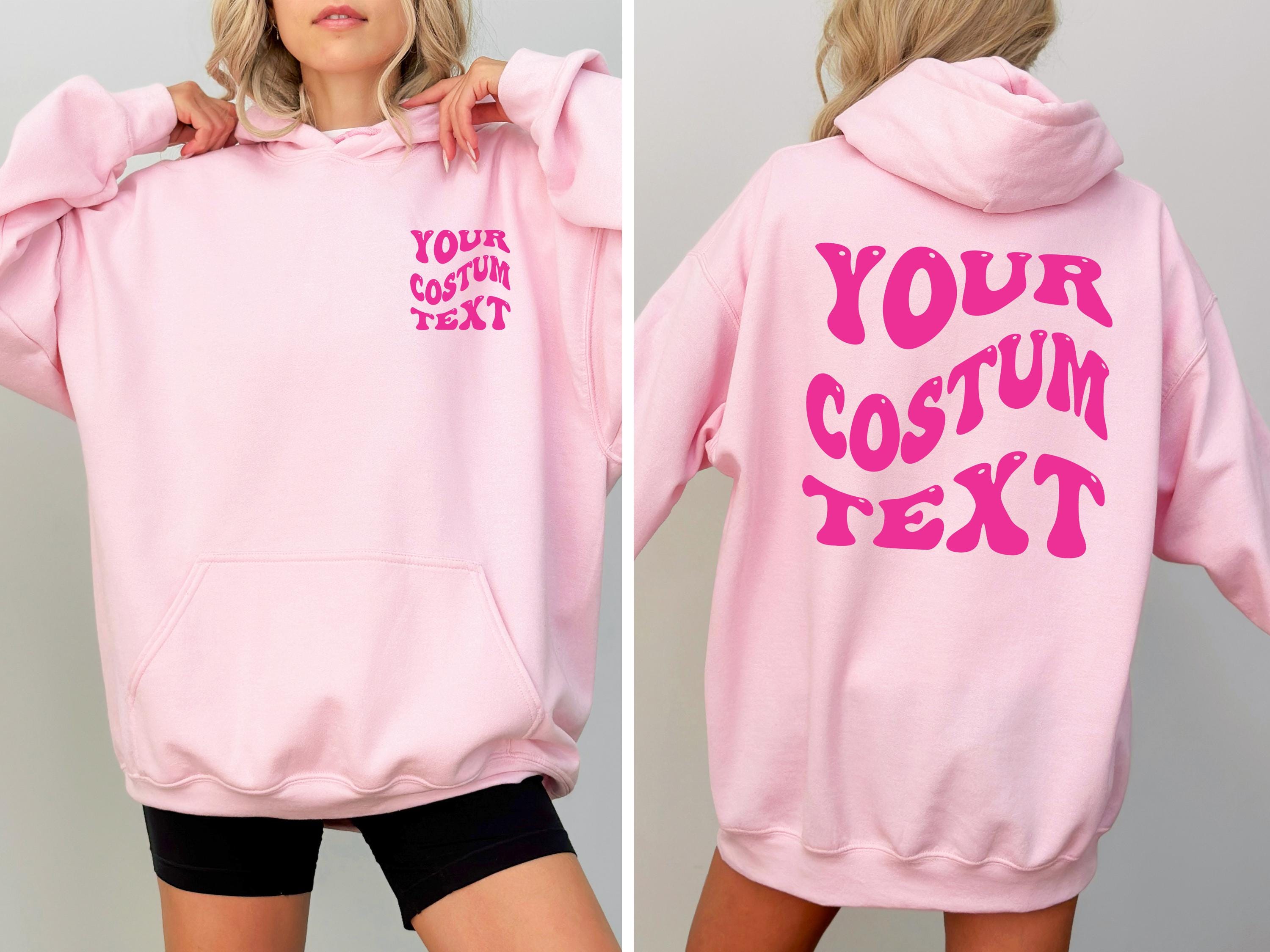 Custom hoodie, Personalized hoodie, Custom Gift, Custom Wavy Text hoodie, Custom sweatshirt, Custom text hoodie, Back and front custom text