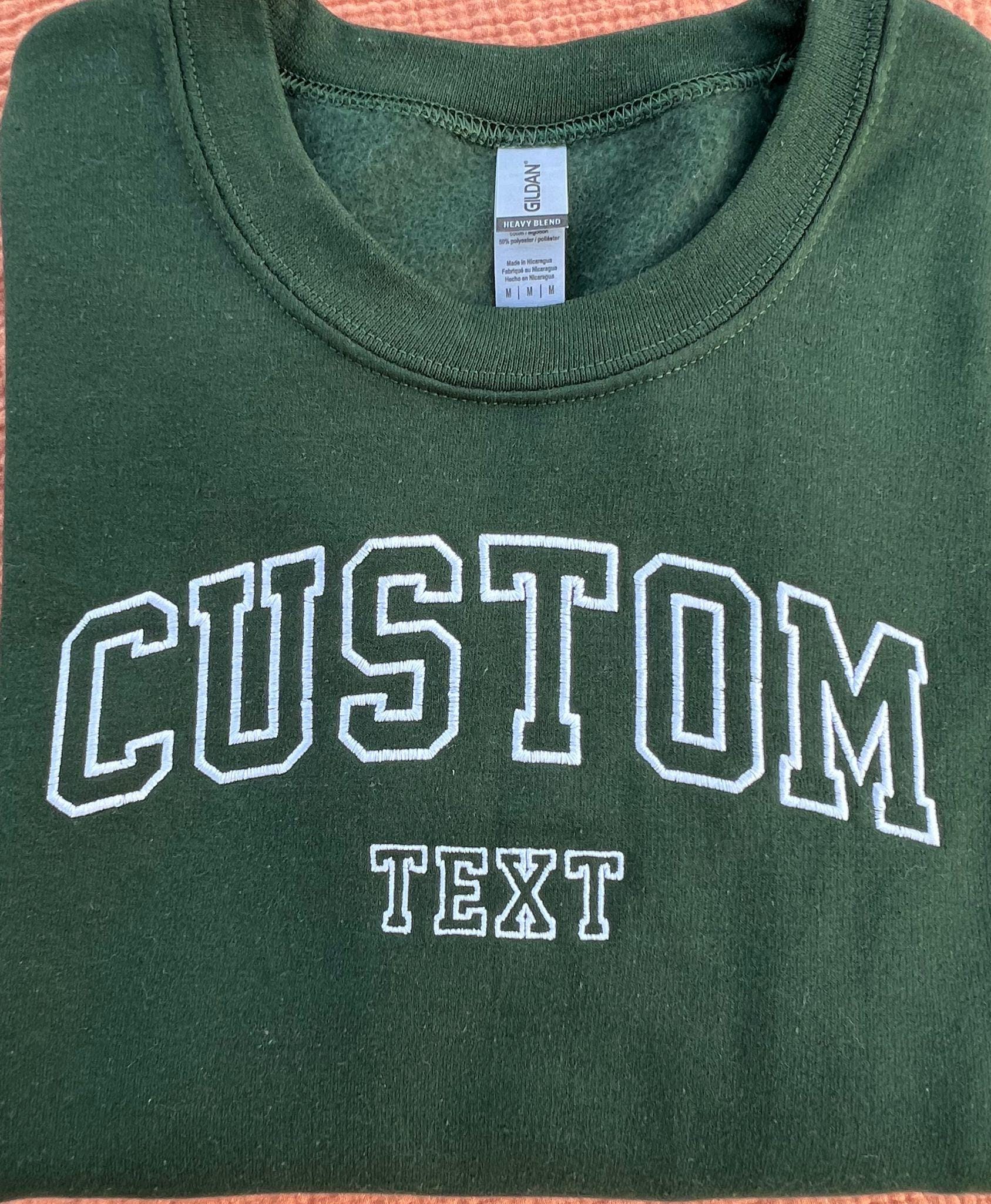 Custom Embroidered Varsity Crewneck, Embroidery Crewneck, Custom Embroidered Sweatshirt, Personalized Sweatshirt, Custom Gift, Custom Shirt