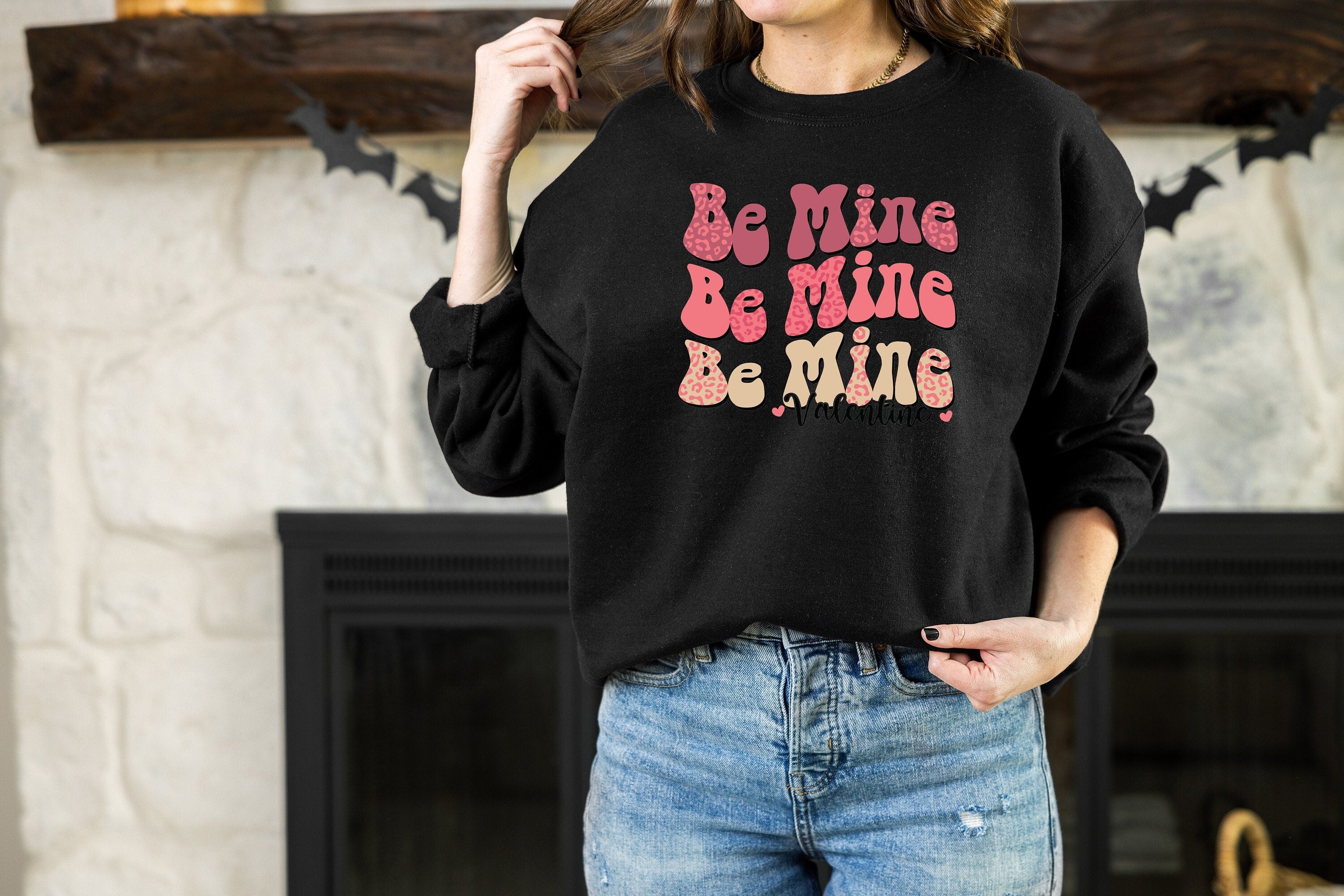 Be Mine Valentine Heart Sweatshirt, Valentine's Day Heart Sweater, Love Valentine's Day Shirts, Cute Couple Sweatshirt