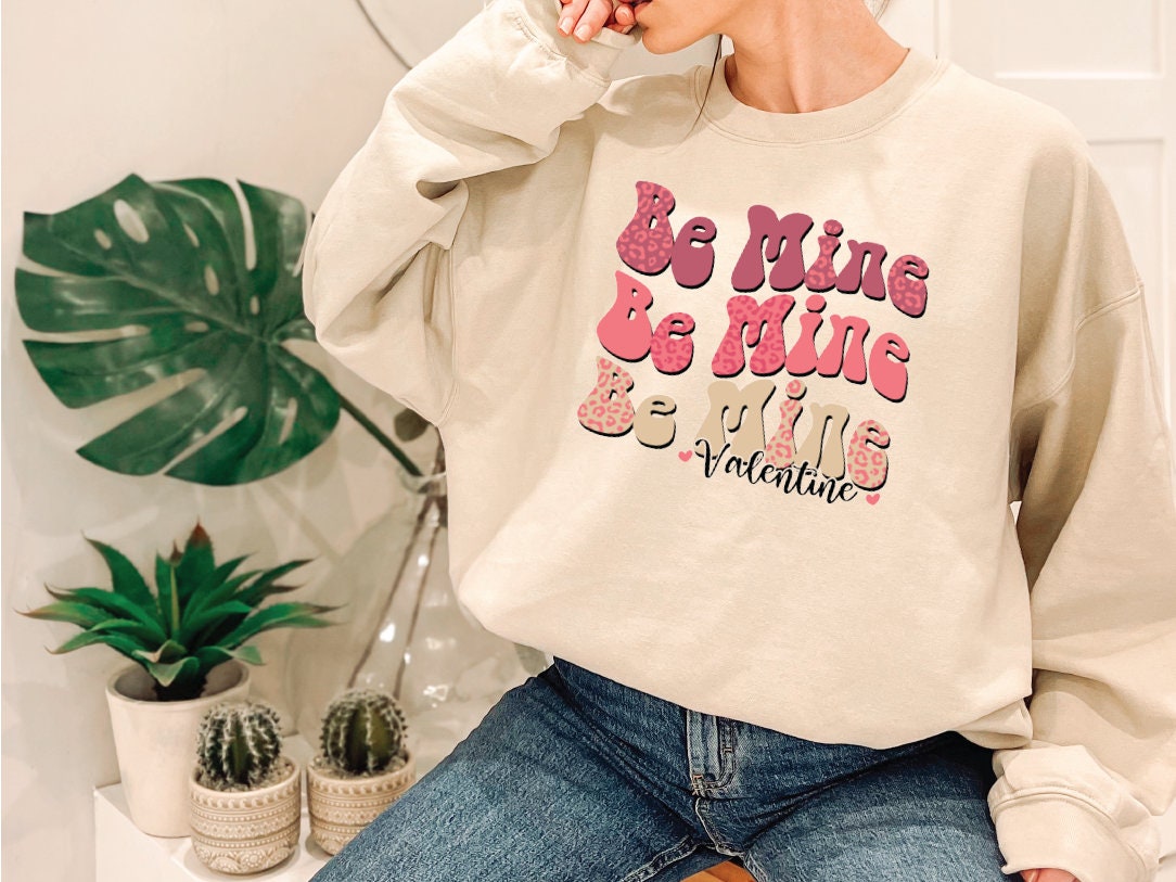 Be Mine Valentine Heart Sweatshirt, Valentine's Day Heart Sweater, Love Valentine's Day Shirts, Cute Couple Sweatshirt
