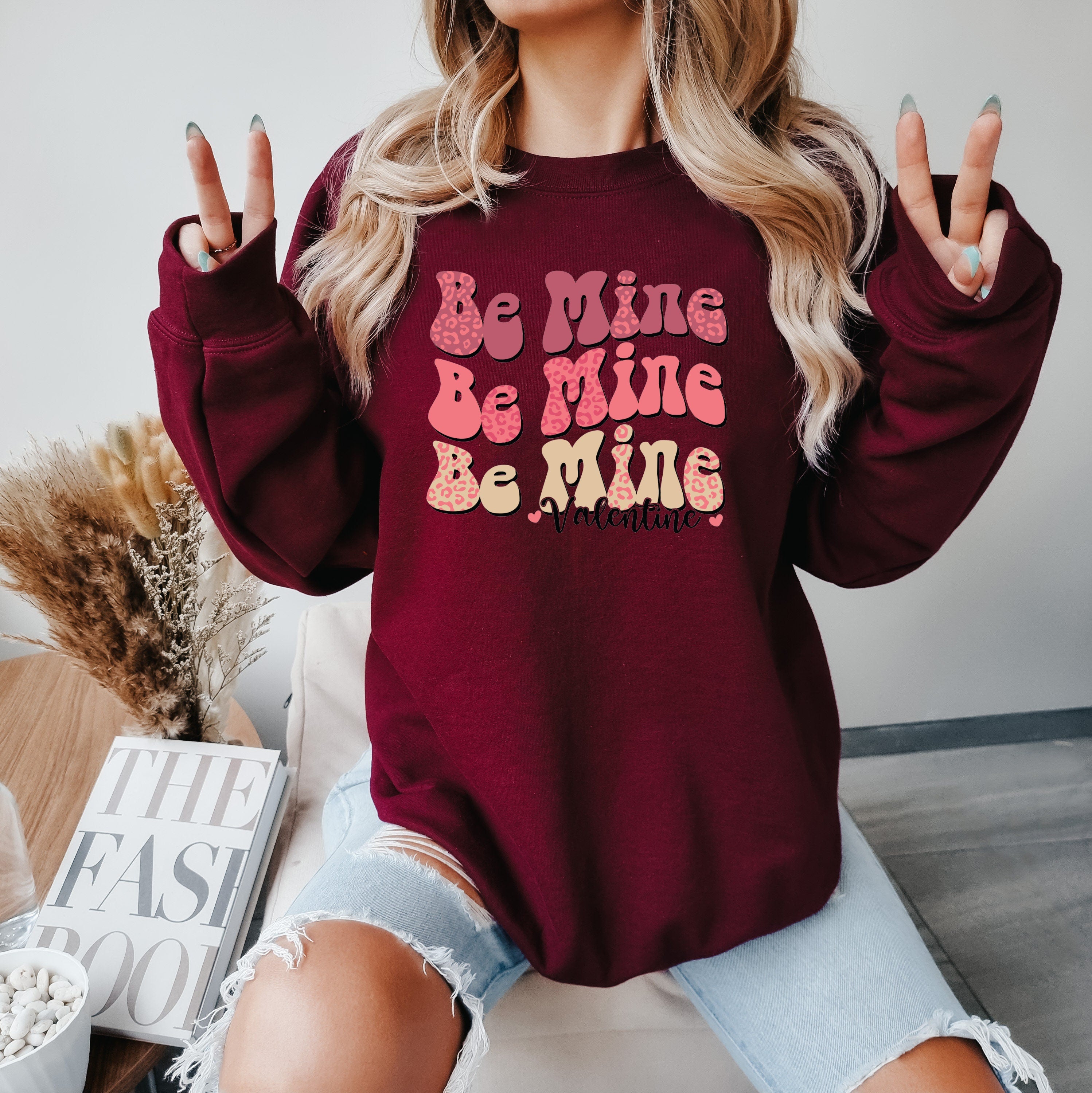 Be Mine Valentine Heart Sweatshirt, Valentine's Day Heart Sweater, Love Valentine's Day Shirts, Cute Couple Sweatshirt