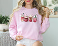 Womens Valentines Day Sweatshirt, Valentine Coffee Sweatshirt, Womens Valentines Day Sweater, Cute Valentines Day Cup Sweatshirt