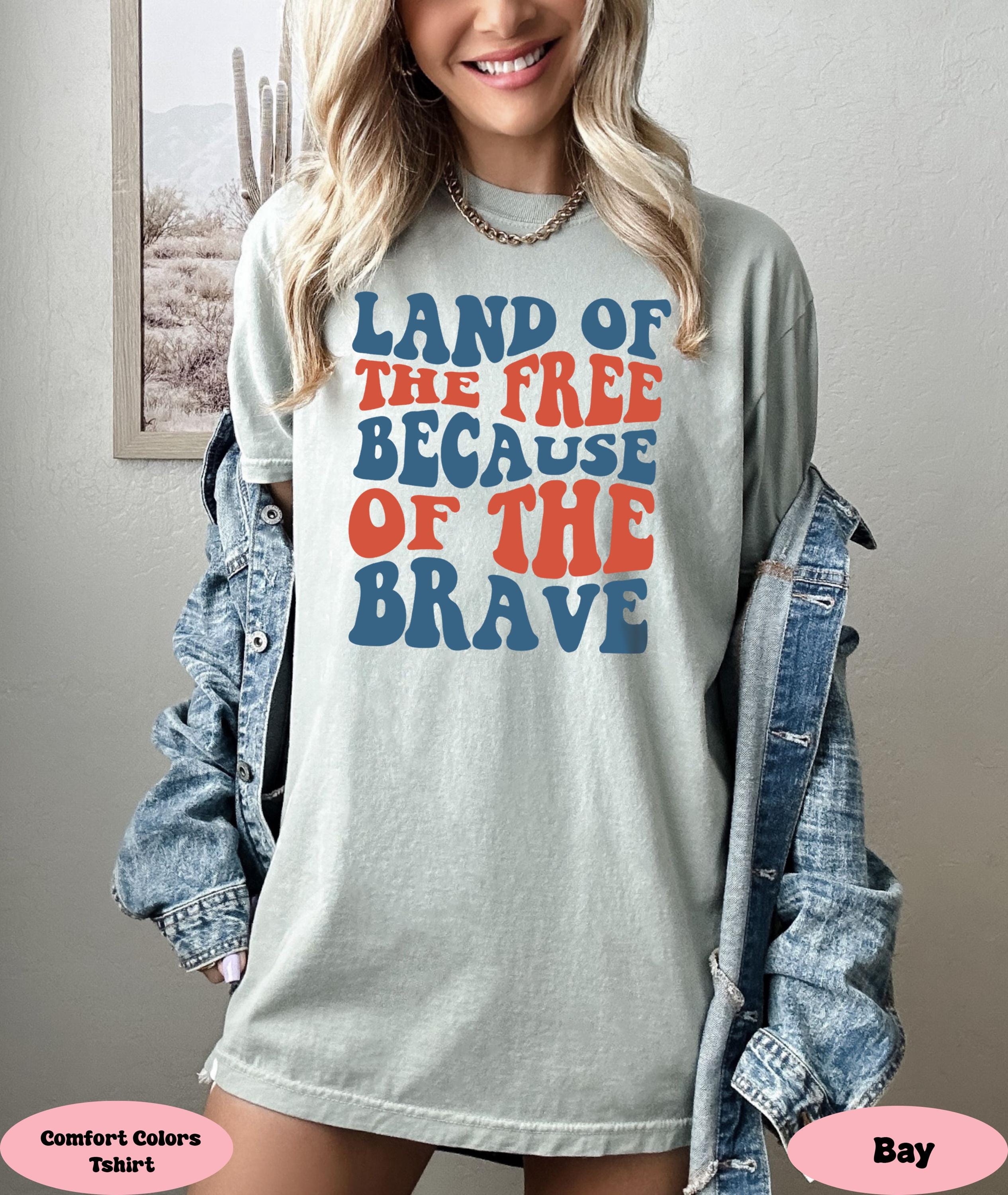 Land Of The Free Because Of Brave American Shirt, Freedom Usa Shirt, Memorial Day Shirt, Independence Day Shirt, Patriotic Fourth of July
