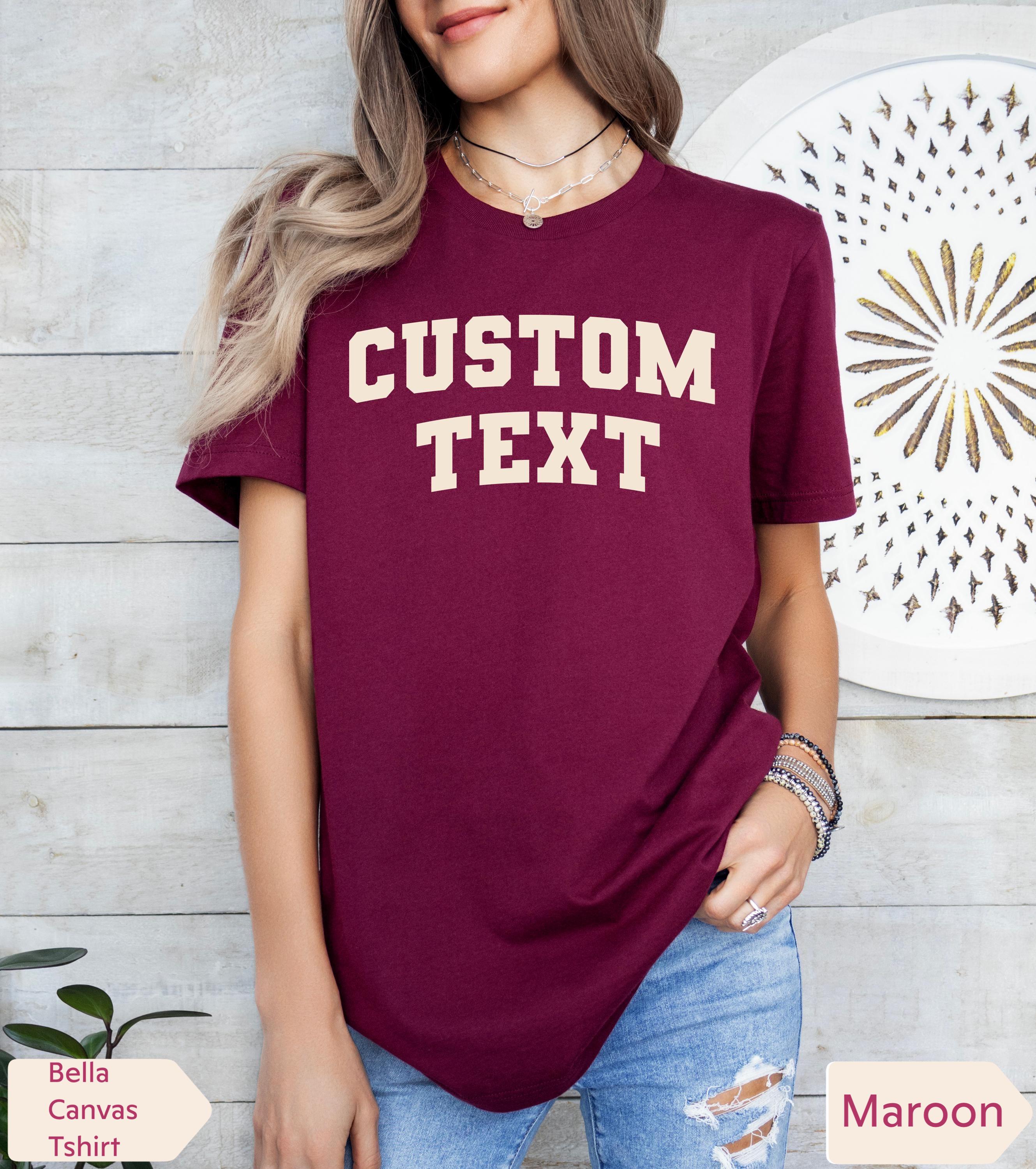 Custom Retro Text Tshirt, Personalised Groovy Text, Calligraphy Design, Your Text Here Tank, Personalized Family Crop, Personalized Gift