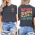 Lake Days Shirt, Boat Waves Sun Rays Lake Days Tshirt, Cute Boat Boxy Tee, Summer Trip Tank Top, Lake Life Shirt, Boat Trip Shirt Gift