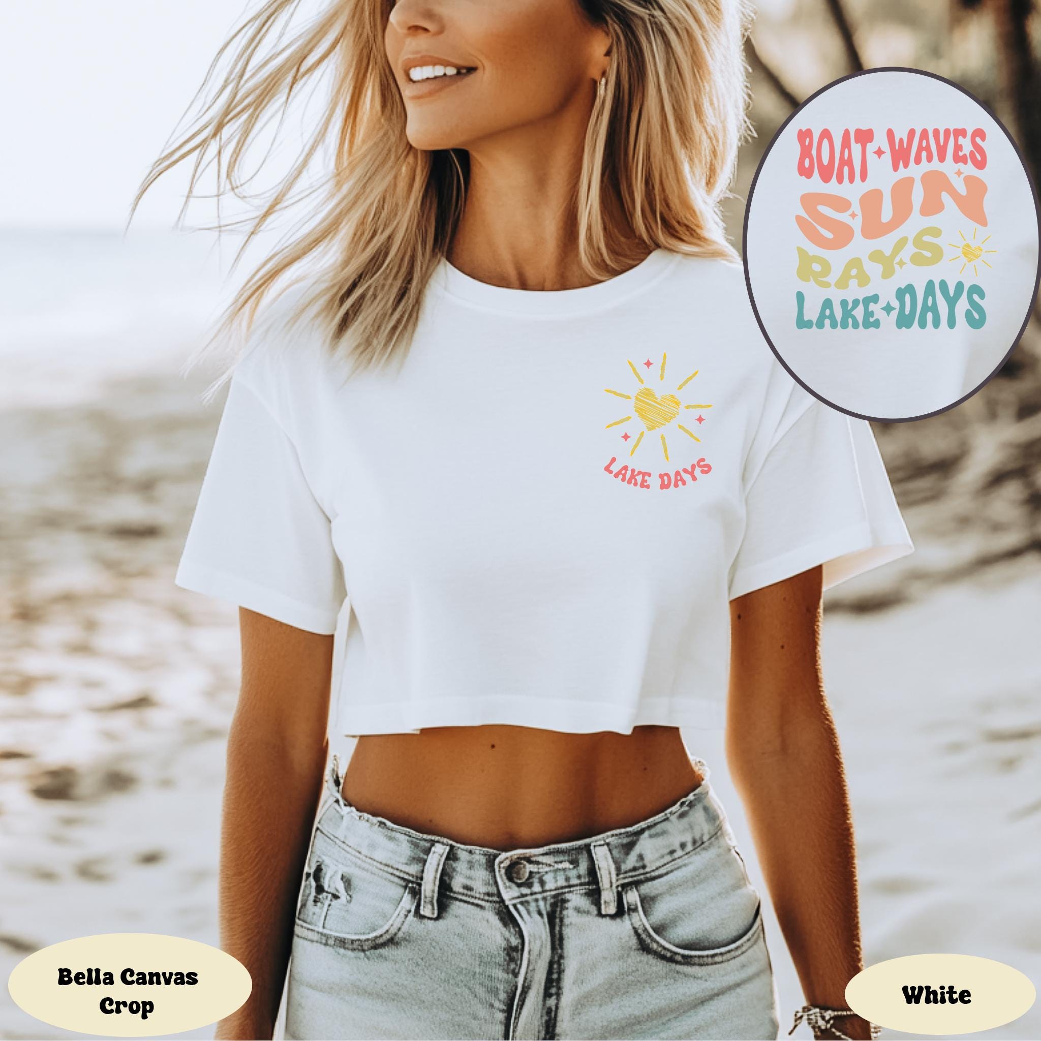 Lake Days Shirt, Boat Waves Sun Rays Lake Days Tshirt, Cute Boat Boxy Tee, Summer Trip Tank Top, Lake Life Shirt, Boat Trip Shirt Gift