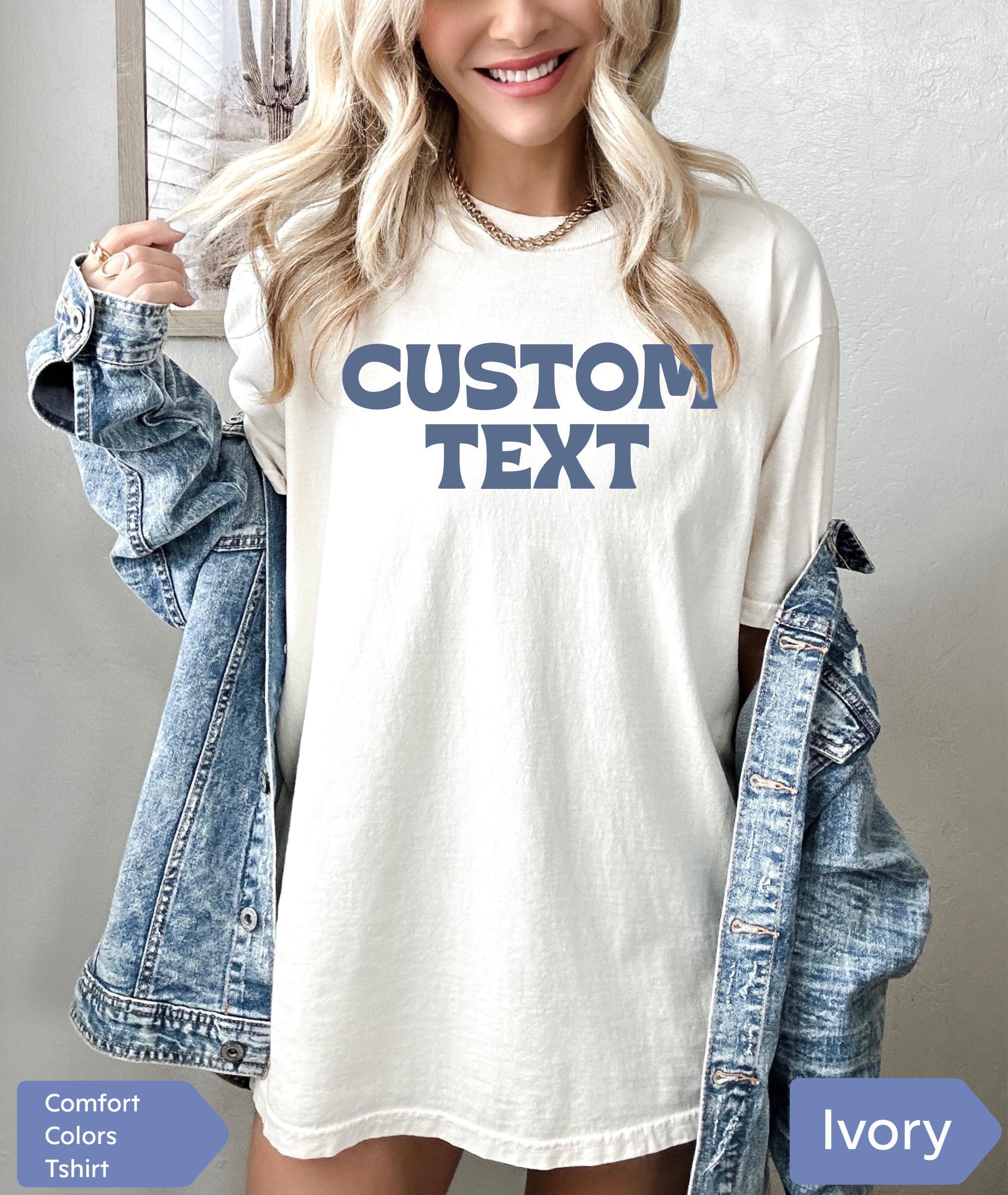 Custom Retro Text Tshirt, Personalised Groovy Text, Calligraphy Design, Your Text Here Tank, Personalized Family Crop, Personalized Gift