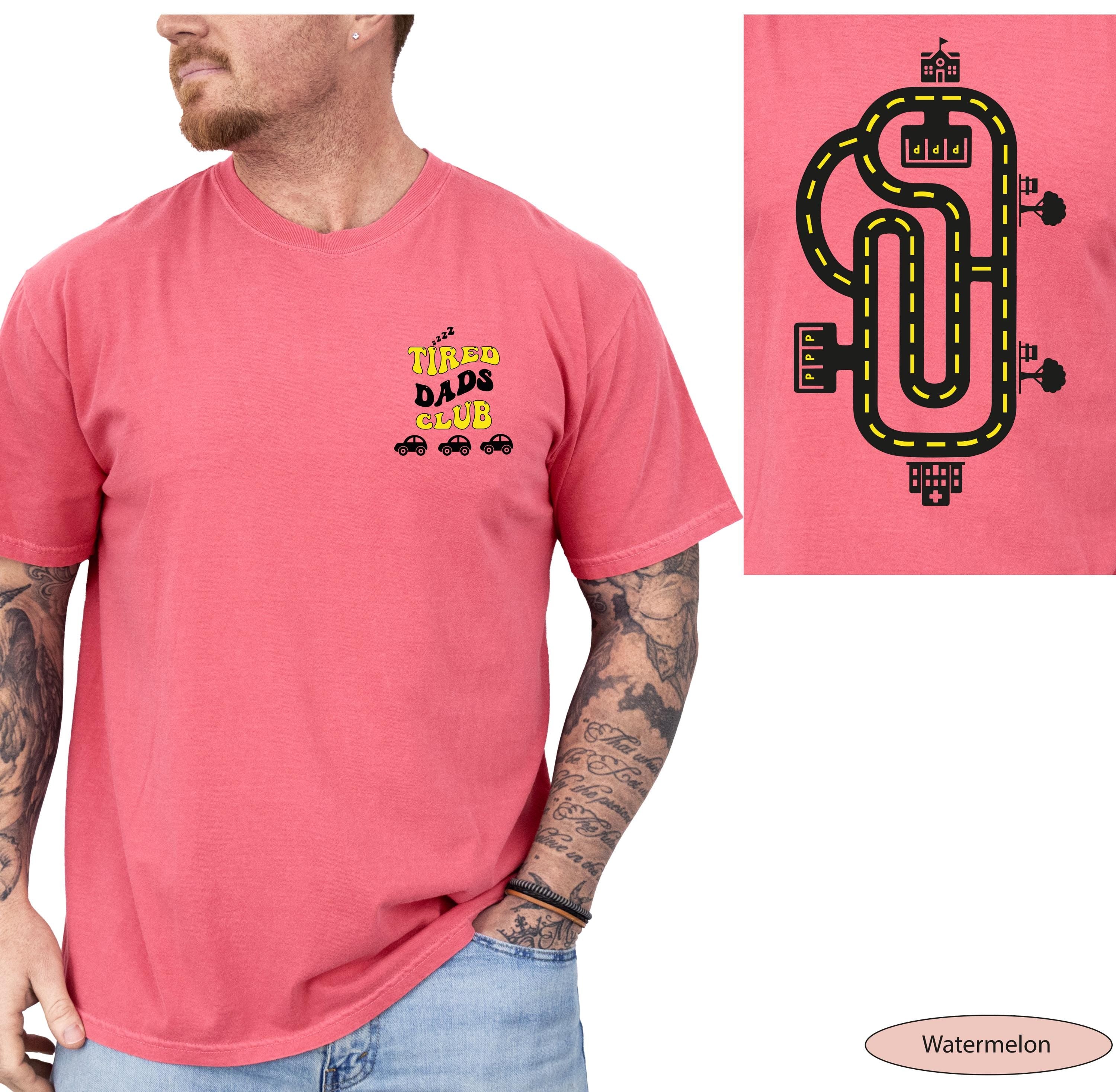 Comfort Colors® Tired Dads Club Tshirt, Racing Shirt for Dad, Funny Father's Day Gift From Kids, Car Race Track T-Shirt, Dad Birthday Gift