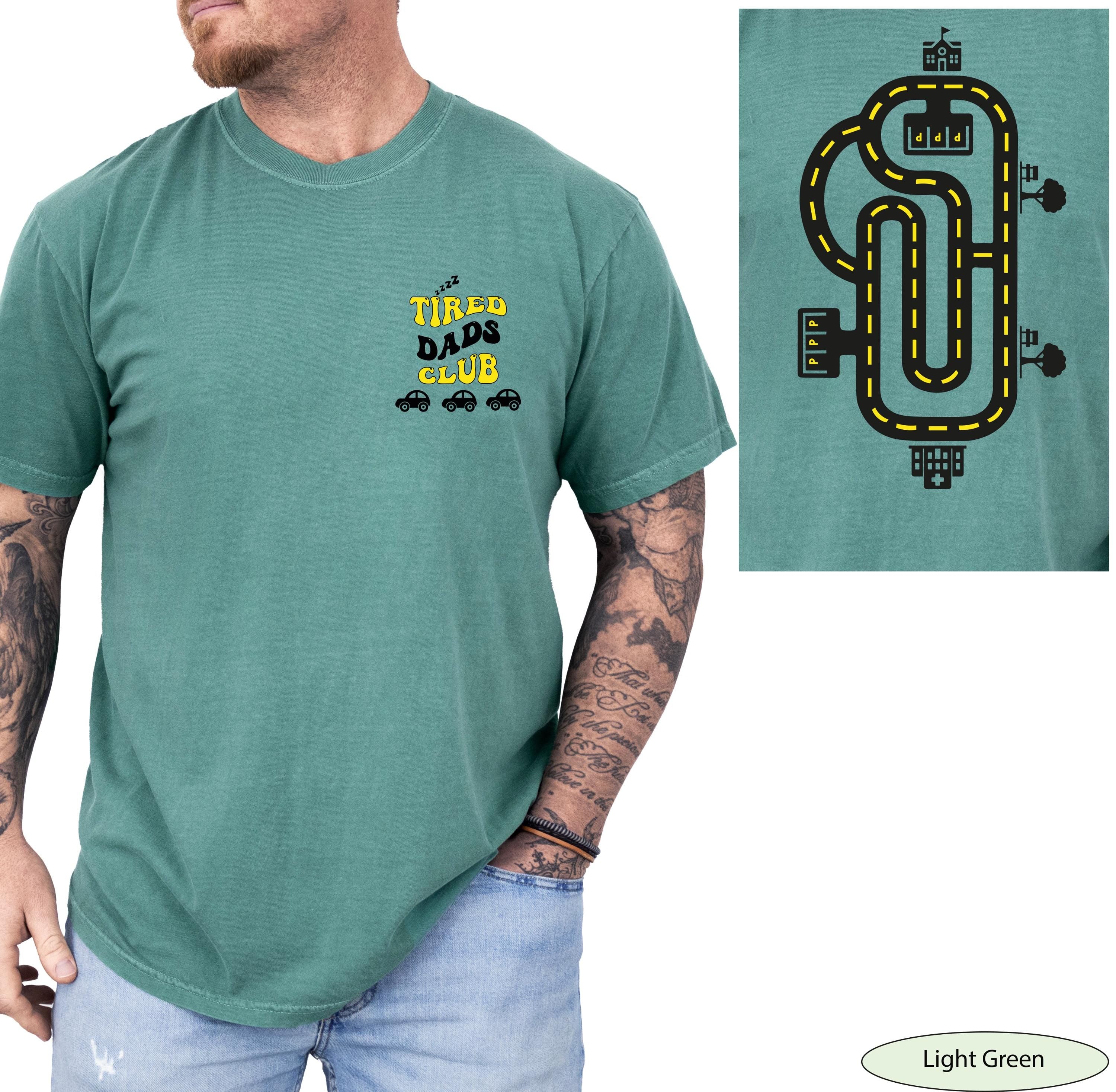 Comfort Colors® Tired Dads Club Tshirt, Racing Shirt for Dad, Funny Father's Day Gift From Kids, Car Race Track T-Shirt, Dad Birthday Gift