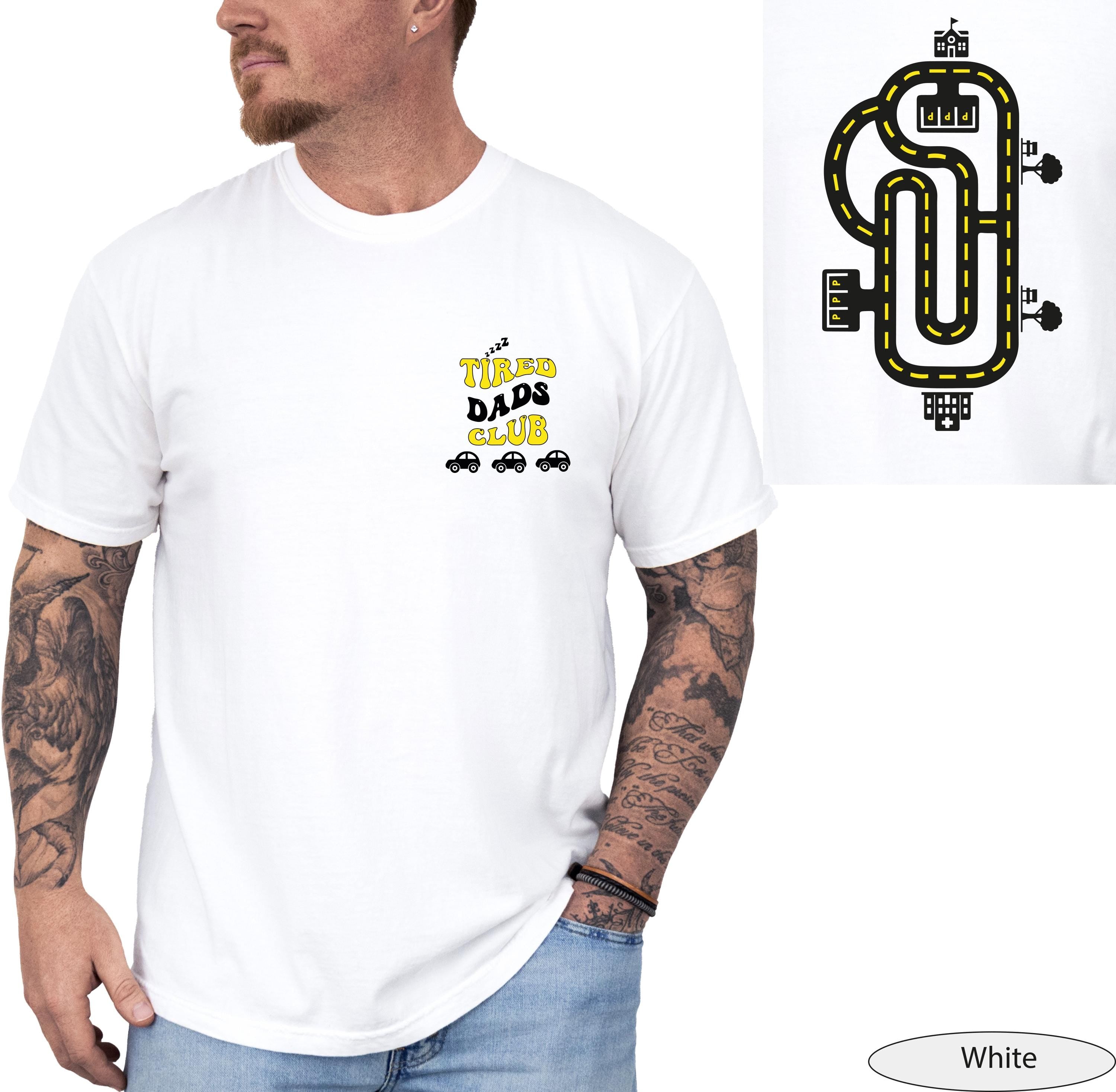 Comfort Colors® Tired Dads Club Tshirt, Racing Shirt for Dad, Funny Father's Day Gift From Kids, Car Race Track T-Shirt, Dad Birthday Gift