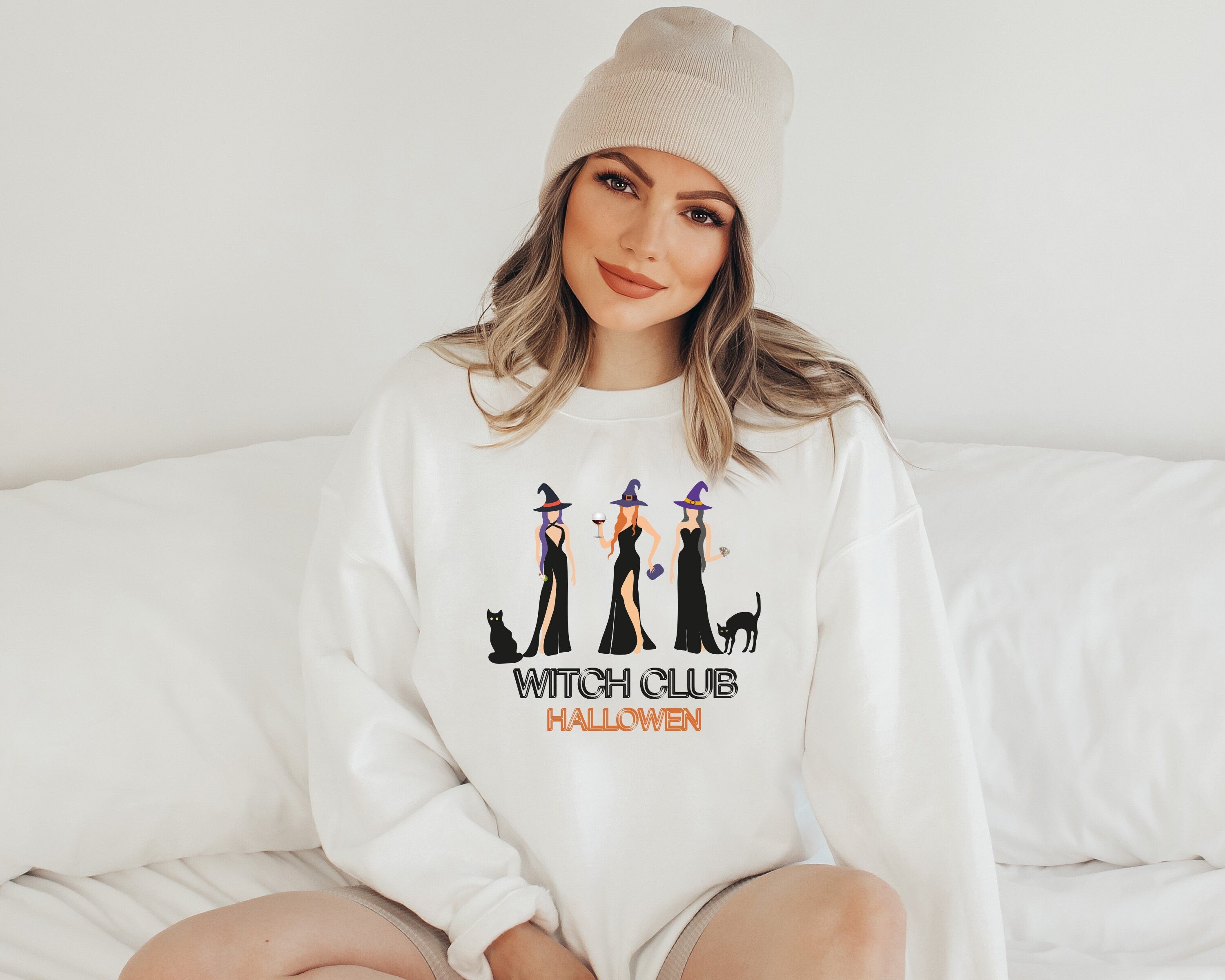 Witch Club Halloween Party Sweatshirt, Halloween lover, Spooky Season, Night Out, Witches Shirt, Autumn sweatshirt, Witchy,Halloween Sweater