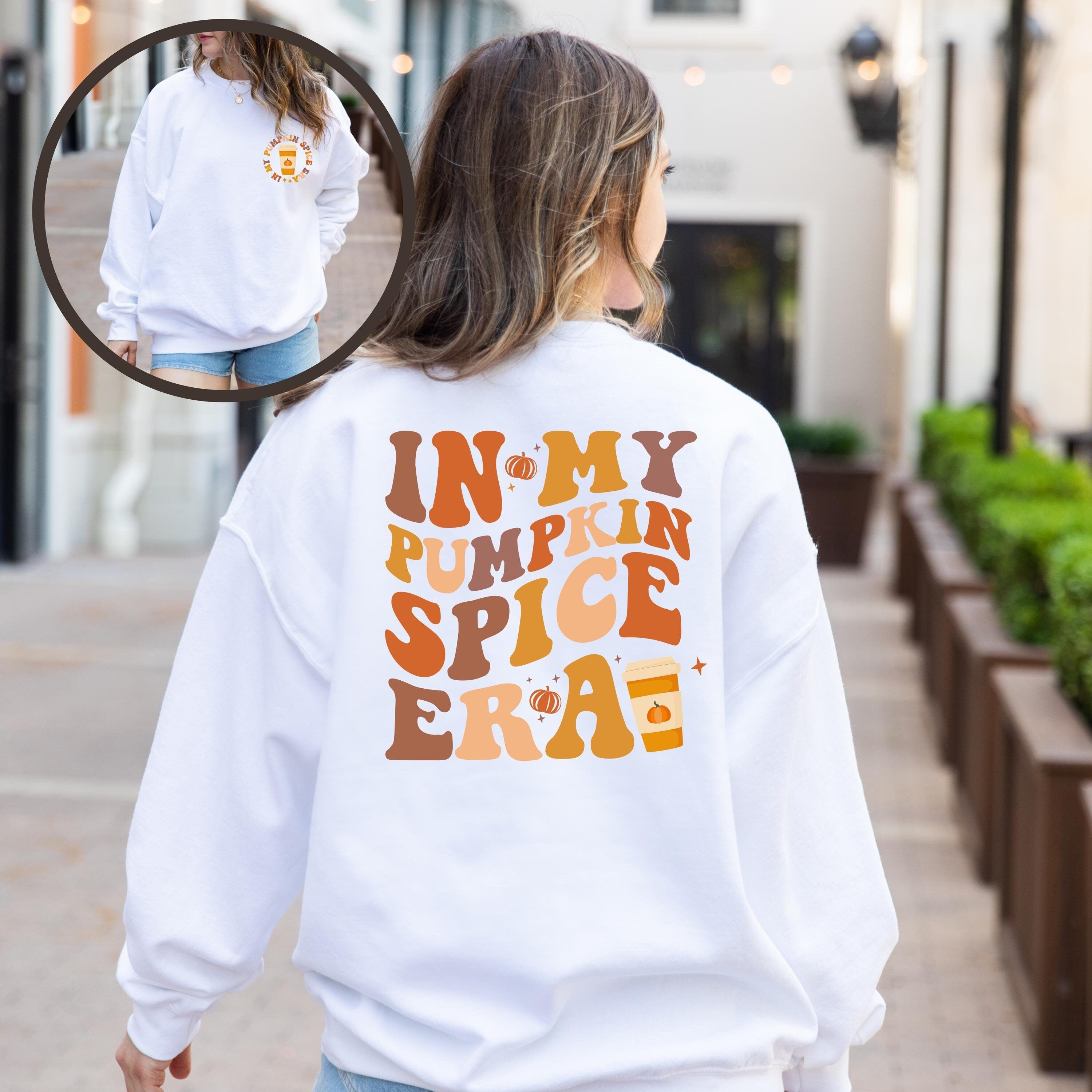 In My Pumpkin Spice Era Sweatshirt, Fall Sweatshirt, Pumpkin Spice Sweatshirt, Pumpkin Season, Coffee Lover Gift, Trendy Halloween Shirt