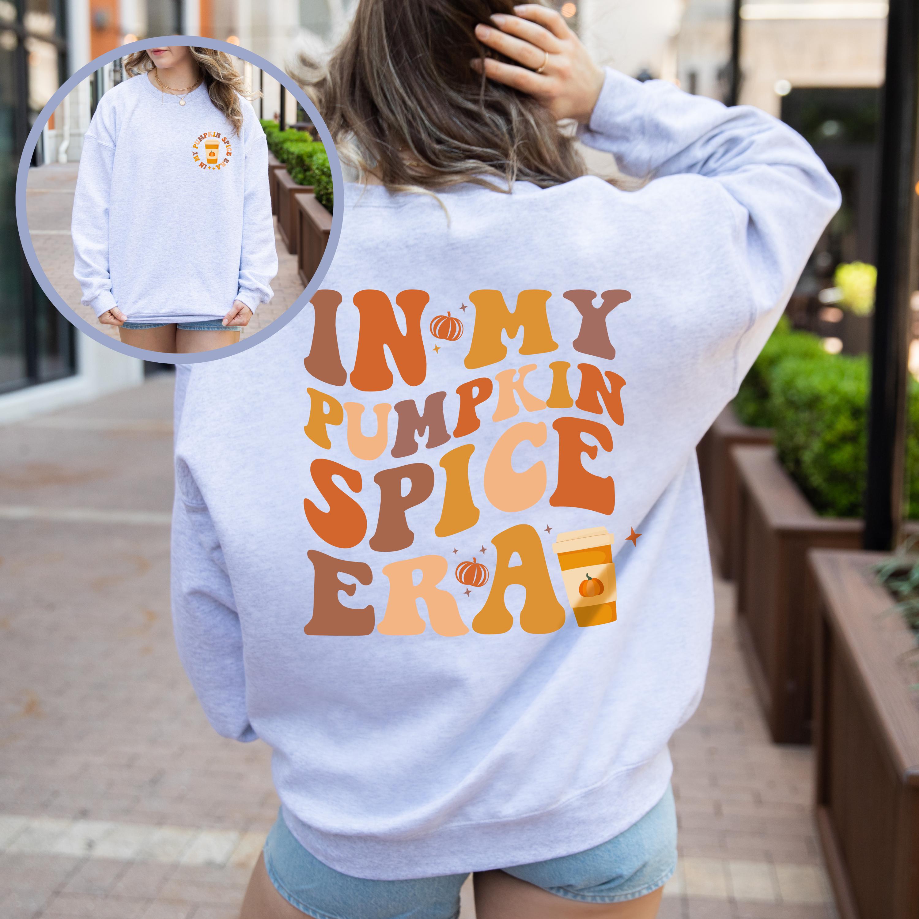 In My Pumpkin Spice Era Sweatshirt, Fall Sweatshirt, Pumpkin Spice Sweatshirt, Pumpkin Season, Coffee Lover Gift, Trendy Halloween Shirt