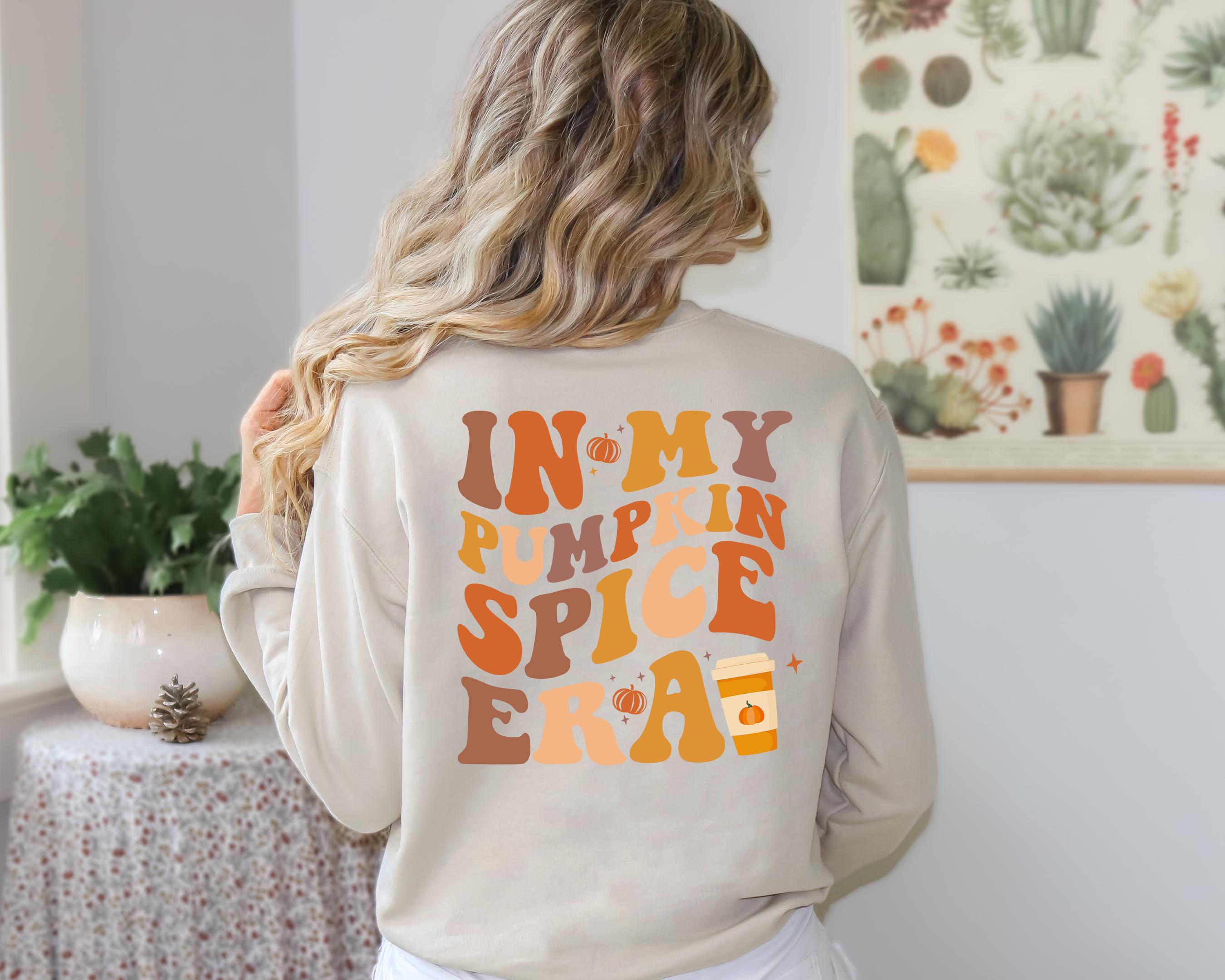 In My Pumpkin Spice Era Sweatshirt, Fall Sweatshirt, Pumpkin Spice Sweatshirt, Pumpkin Season, Coffee Lover Gift, Trendy Halloween Shirt