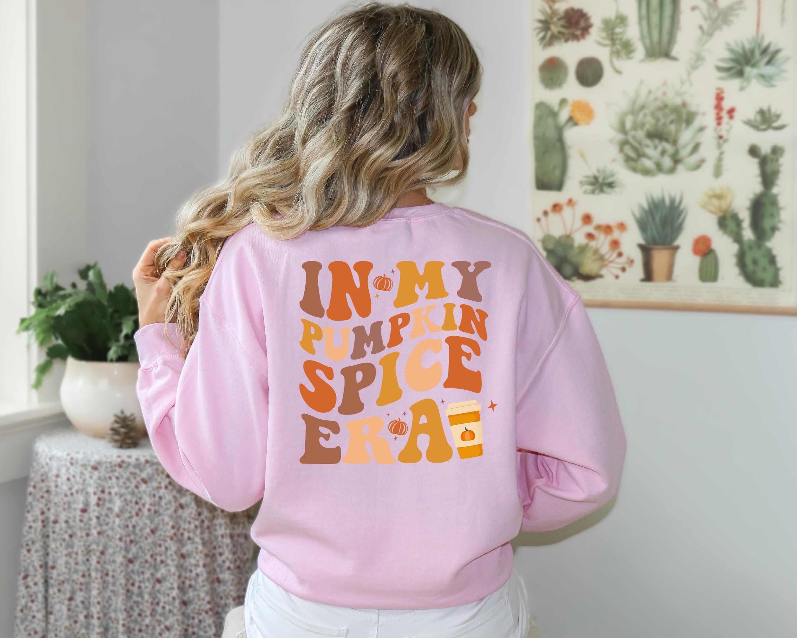 In My Pumpkin Spice Era Sweatshirt, Fall Sweatshirt, Pumpkin Spice Sweatshirt, Pumpkin Season, Coffee Lover Gift, Trendy Halloween Shirt
