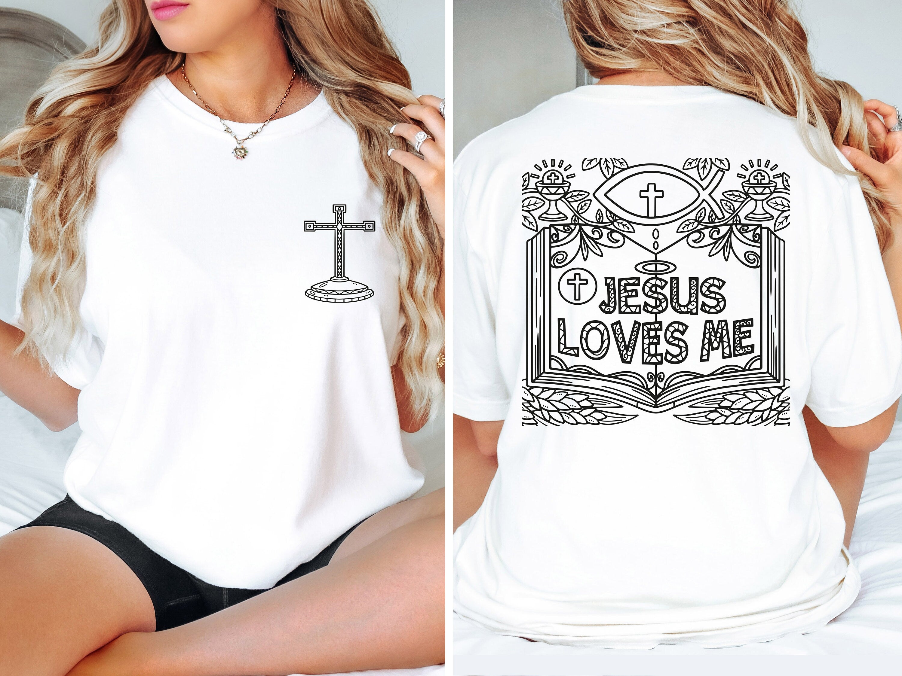 Jesus Loves Me,Christian Gift, Faith Shirt,Believe Shirt, Religious Gift, Jesus T-Shirt,Christian Shirt, Aesthetic Clothes,Bible Verse Shirt