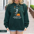 Halloween Dancing Skeleton Sweatshirt, Fall Season Sweatshirt, Skeleton Sweatshirt, Halloween Pumpkin Sweatshirt, Fall Sweatshirt