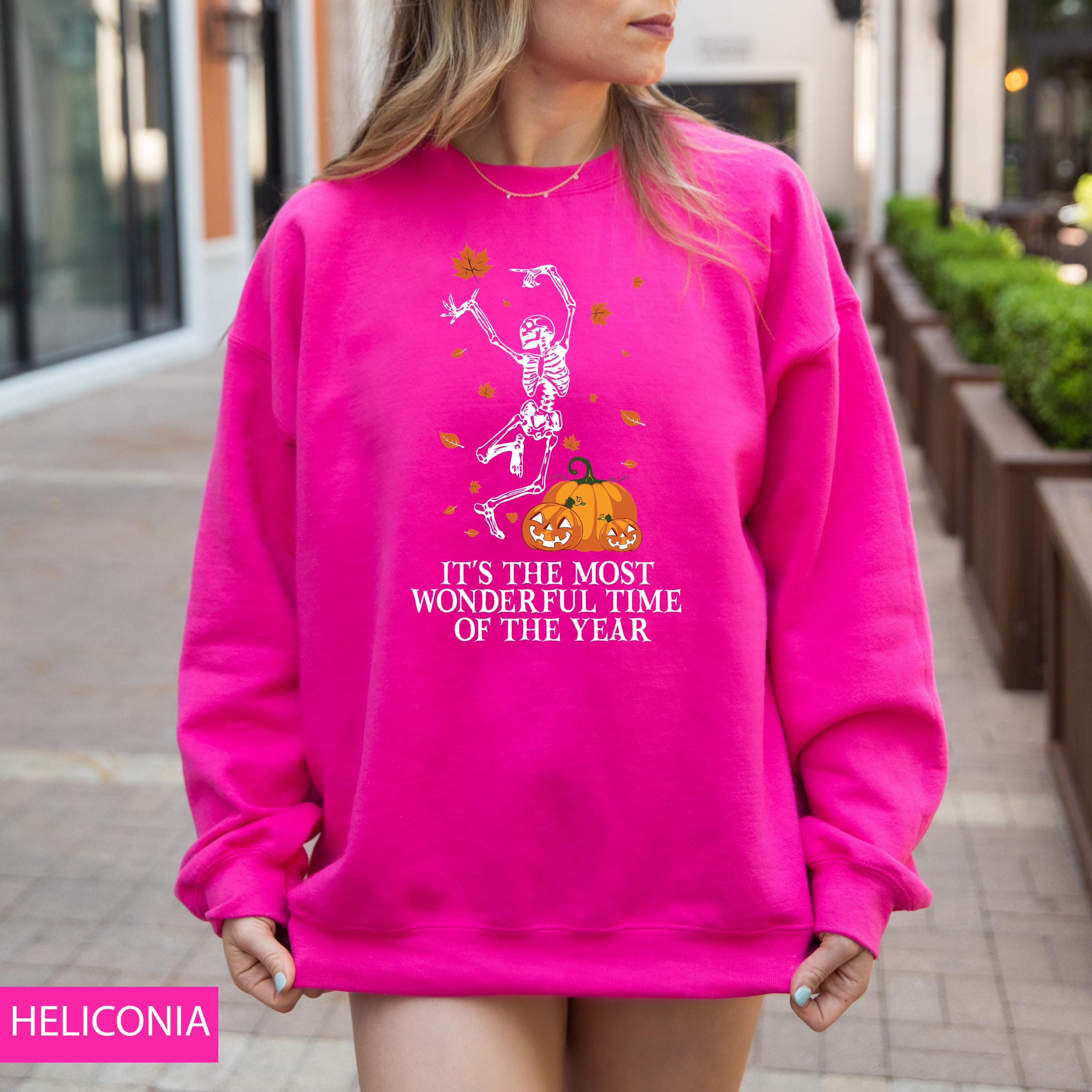 Halloween Dancing Skeleton Sweatshirt, Fall Season Sweatshirt, Skeleton Sweatshirt, Halloween Pumpkin Sweatshirt, Fall Sweatshirt