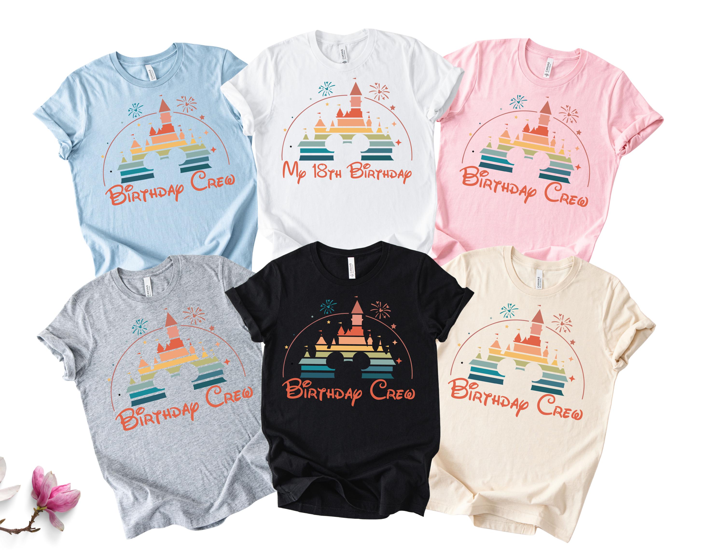 Custom Disney Family Birthday Crew Shirt, Birthday Disney Trip Shirt, Disney Birthday Crew T-Shirt, Disney Castle Birthday Group Shirt