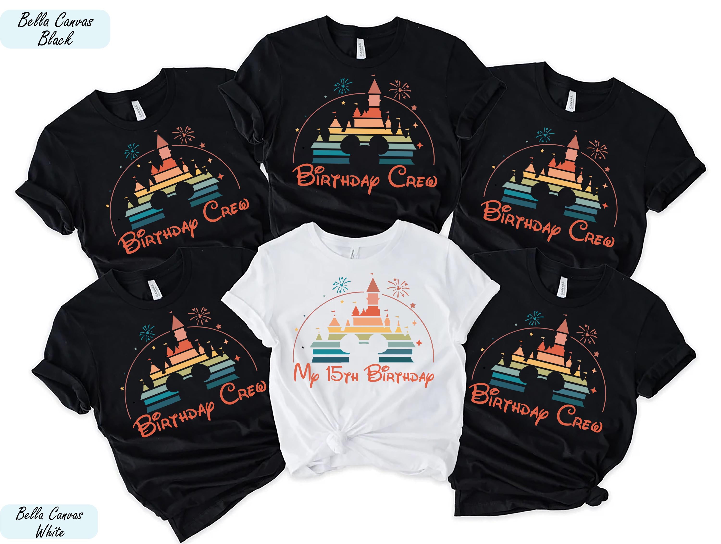 Custom Disney Family Birthday Crew Shirt, Birthday Disney Trip Shirt, Disney Birthday Crew T-Shirt, Disney Castle Birthday Group Shirt