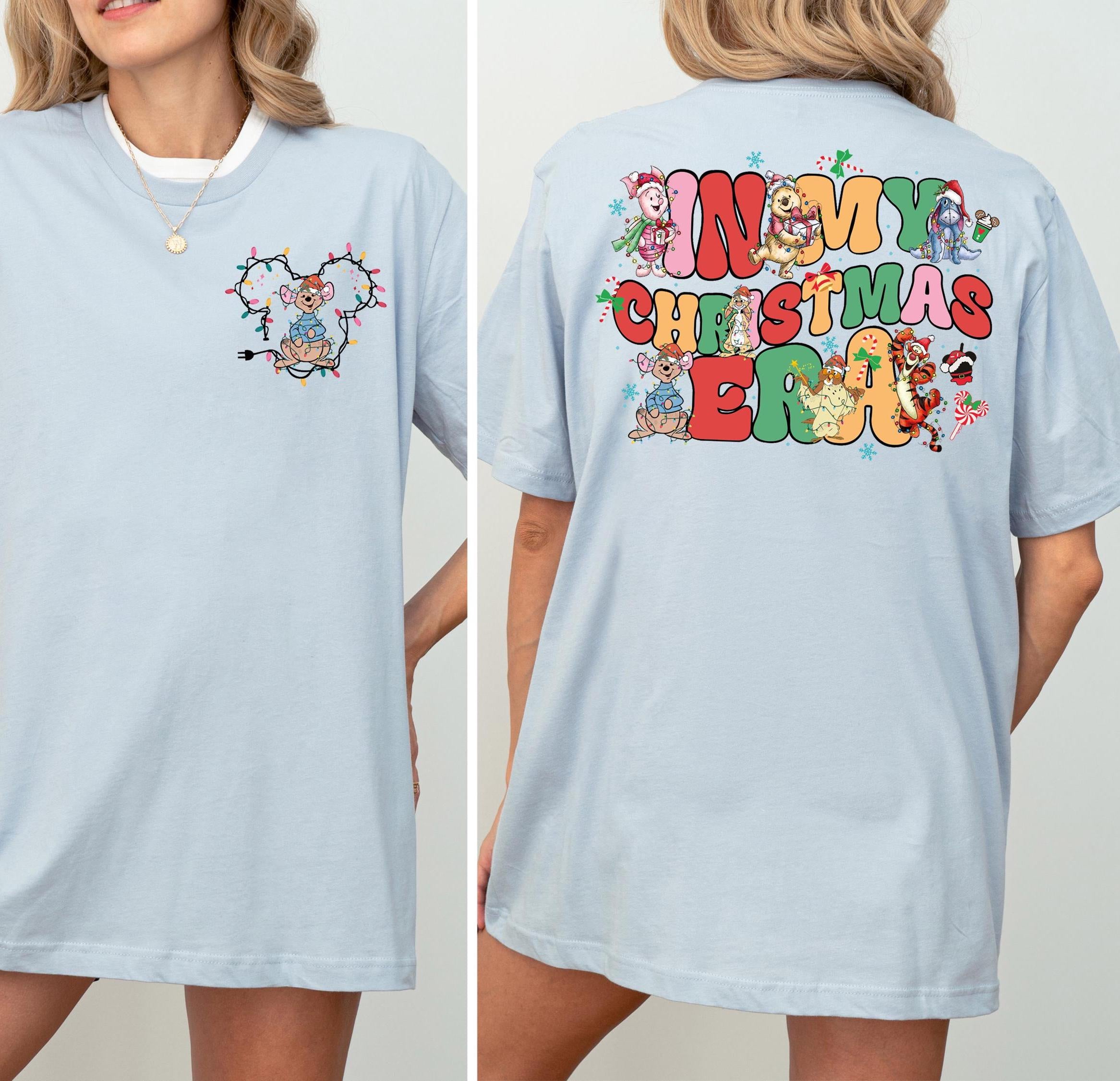 Winnie the Pooh Christmas Shirt, Pooh Bear In My Christmas Era Shirt, Animal Kingdom Tees, Winnie Pooh Eeyore Tigger Piglet Christmas Shirt