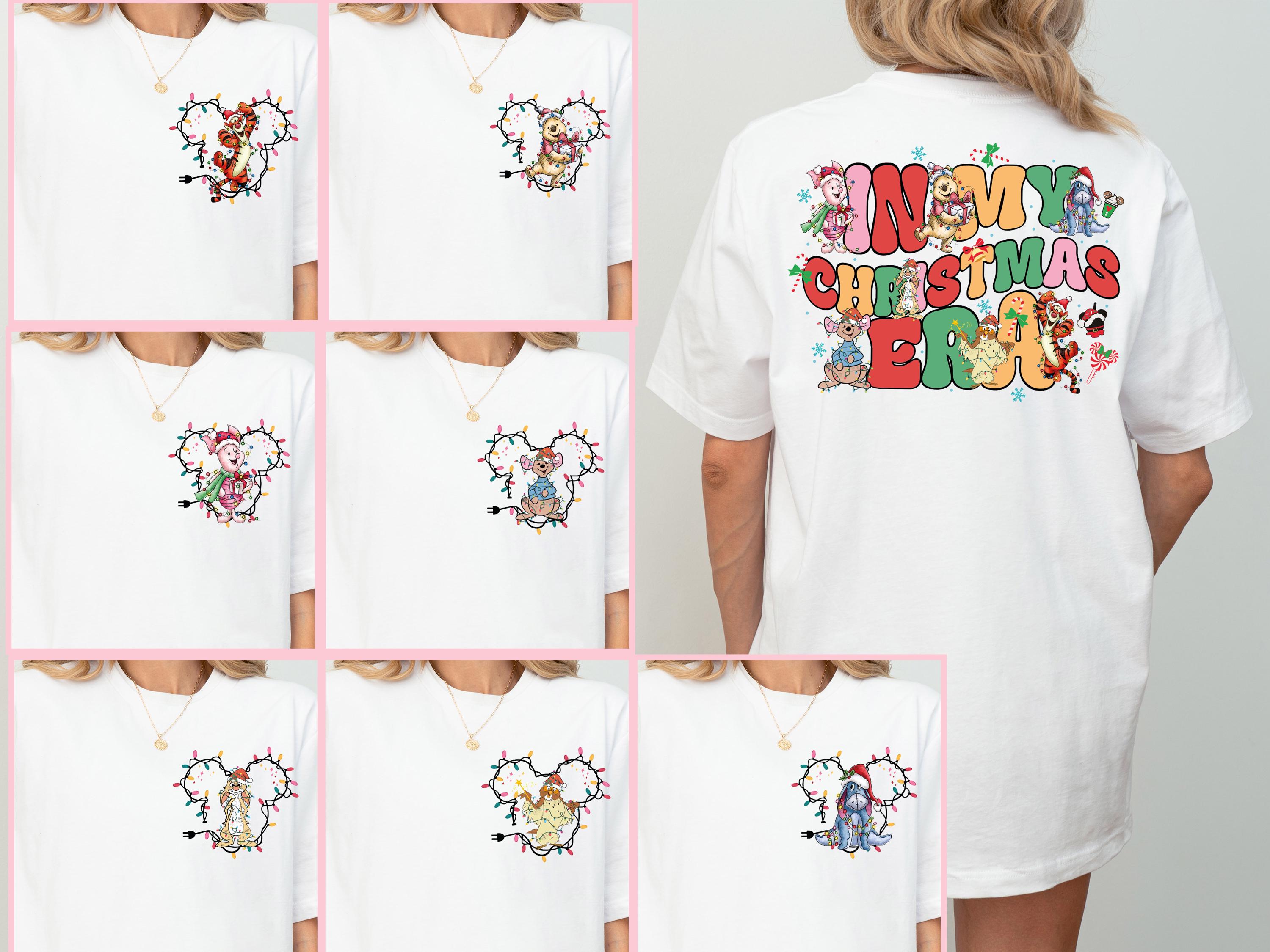 Winnie the Pooh Christmas Shirt, Pooh Bear In My Christmas Era Shirt, Animal Kingdom Tees, Winnie Pooh Eeyore Tigger Piglet Christmas Shirt