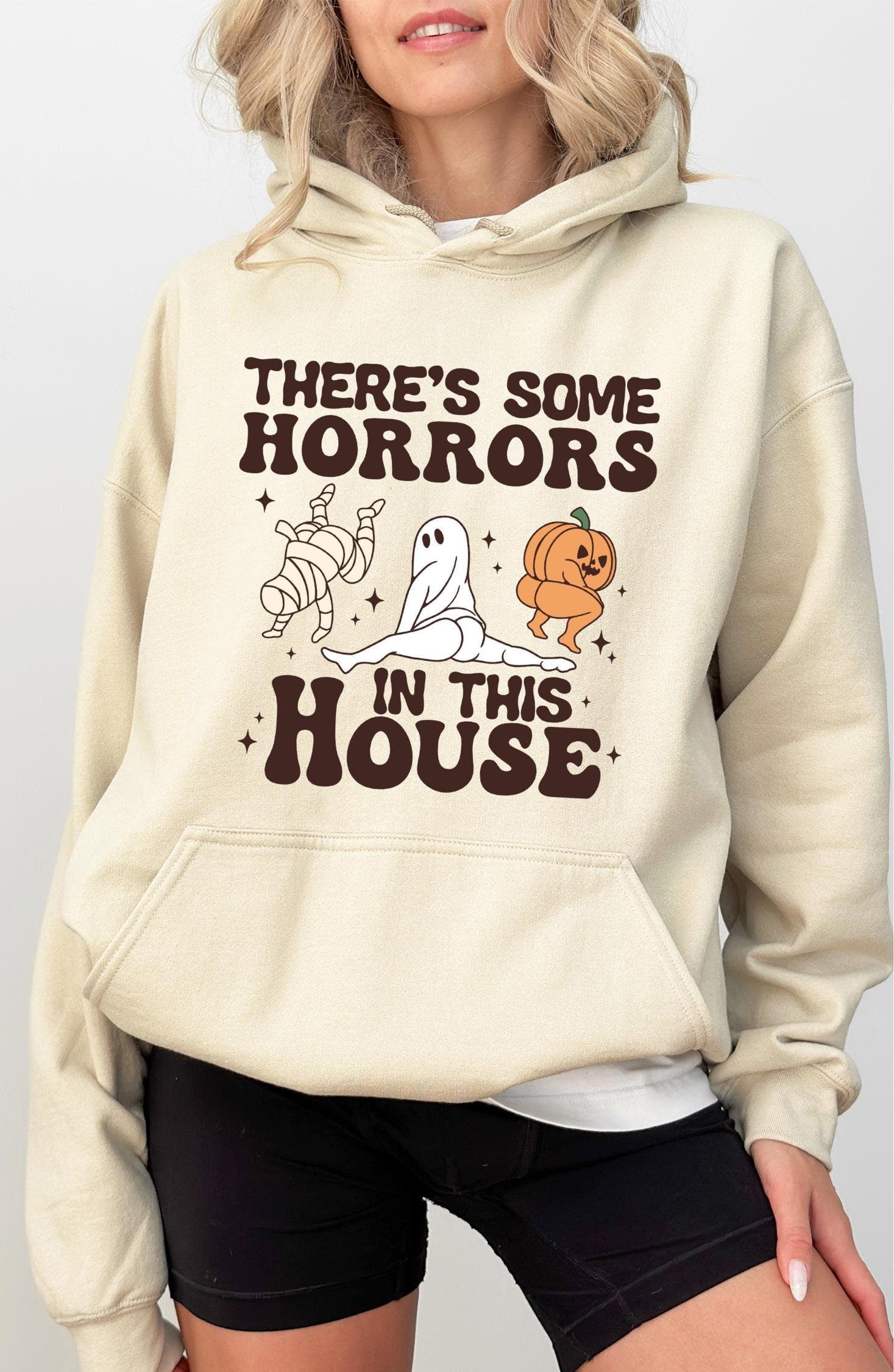 There's some horrors in the house Hoodie, Halloween Hoodie, Funny Halloween Hoodie, Spooky Season Hoodie, Ghost Hoodie, Pumpkin Hoodie