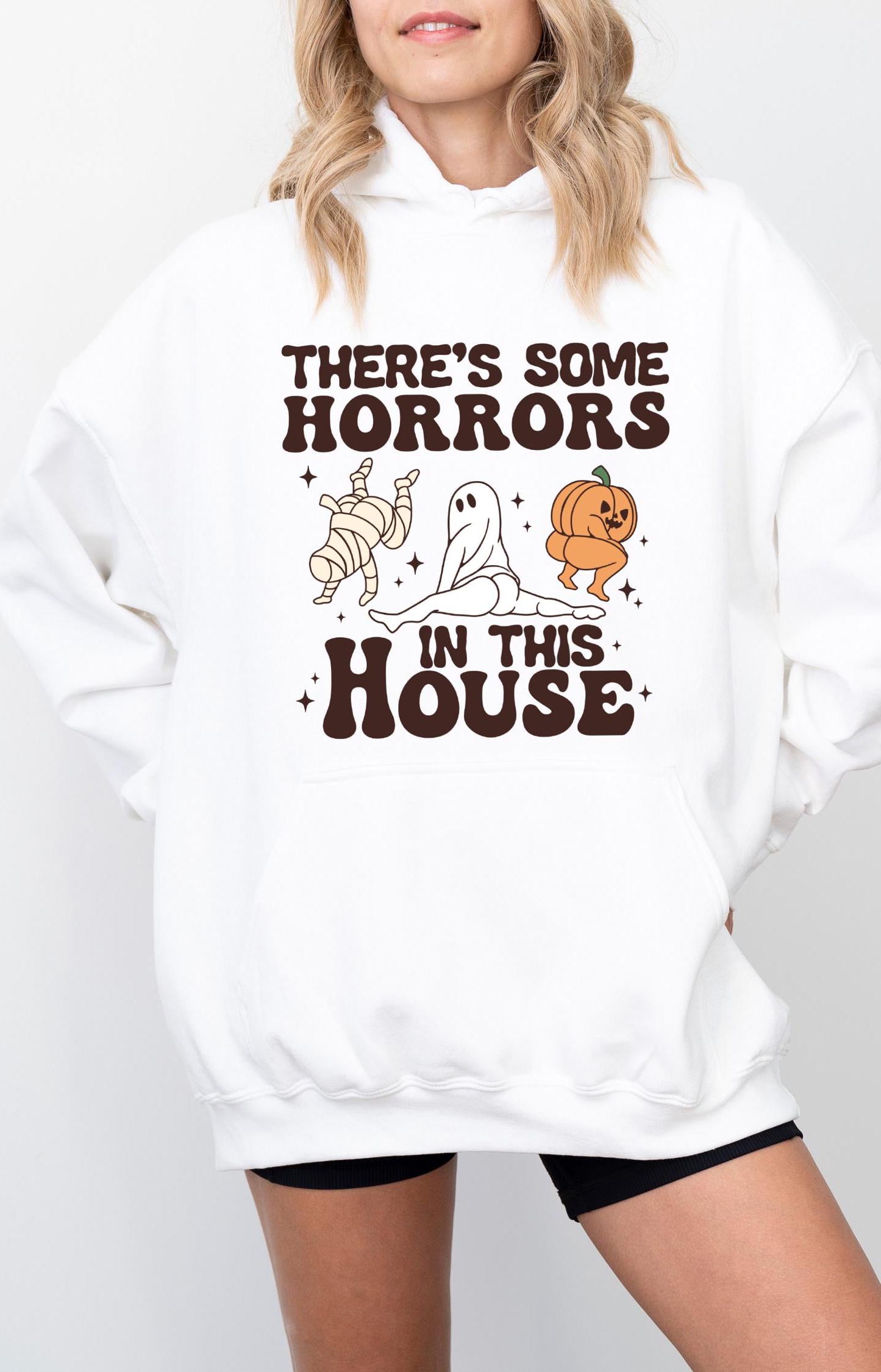 There's some horrors in the house Hoodie, Halloween Hoodie, Funny Halloween Hoodie, Spooky Season Hoodie, Ghost Hoodie, Pumpkin Hoodie