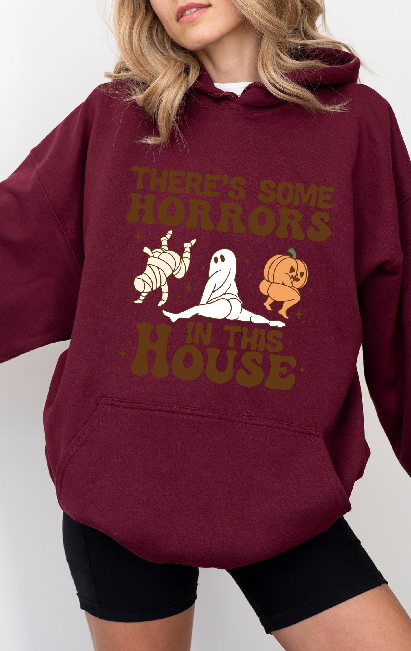 There's some horrors in the house Hoodie, Halloween Hoodie, Funny Halloween Hoodie, Spooky Season Hoodie, Ghost Hoodie, Pumpkin Hoodie