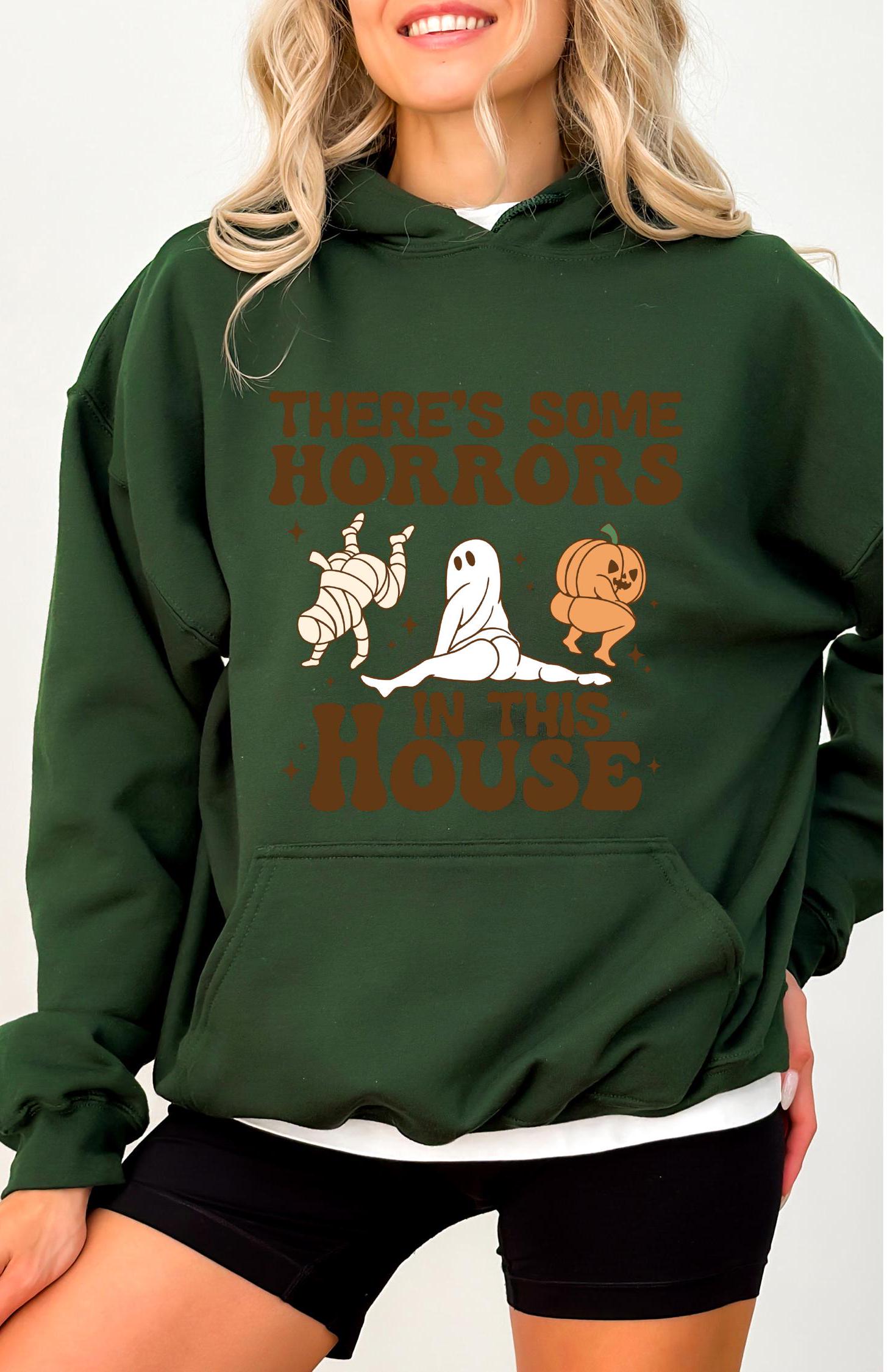 There's some horrors in the house Hoodie, Halloween Hoodie, Funny Halloween Hoodie, Spooky Season Hoodie, Ghost Hoodie, Pumpkin Hoodie