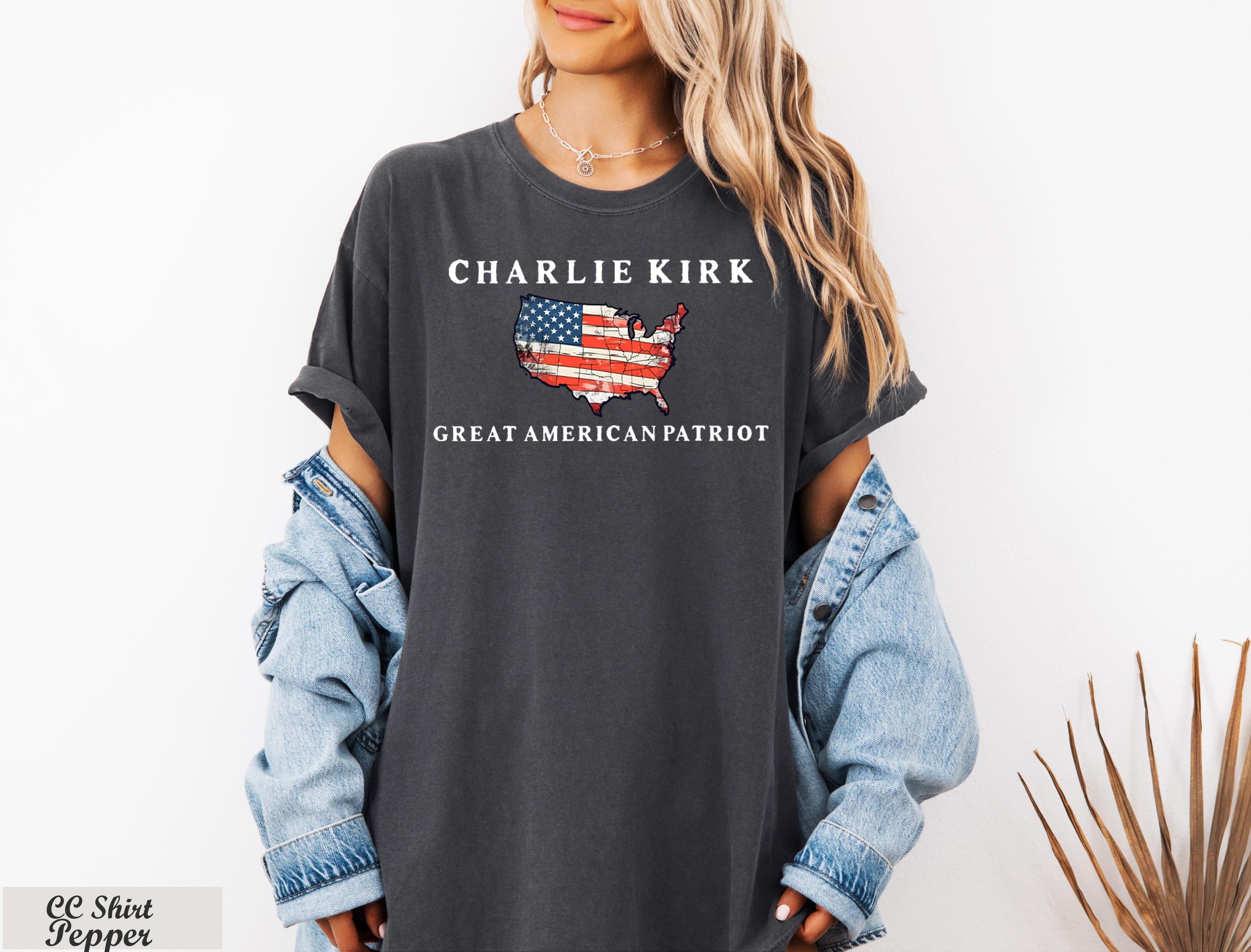 Charlie Kirk Great America Patriot Shirt,A True Patriot America Tee,Pray for Charlie Kirk,USA Flag Shirt,Charlie Kirk Memorial Tee,RIP Kirk