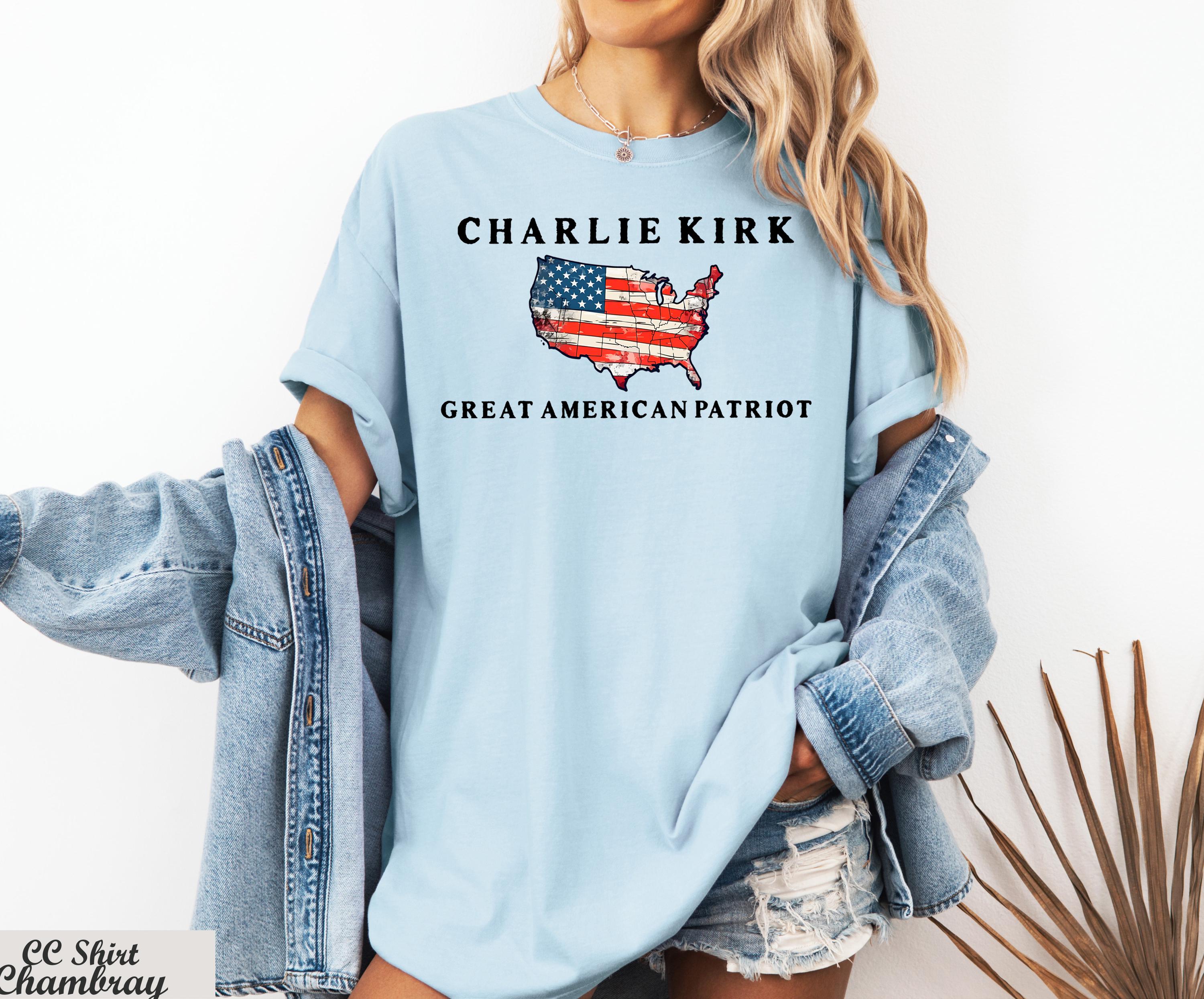 Charlie Kirk Great America Patriot Shirt,A True Patriot America Tee,Pray for Charlie Kirk,USA Flag Shirt,Charlie Kirk Memorial Tee,RIP Kirk