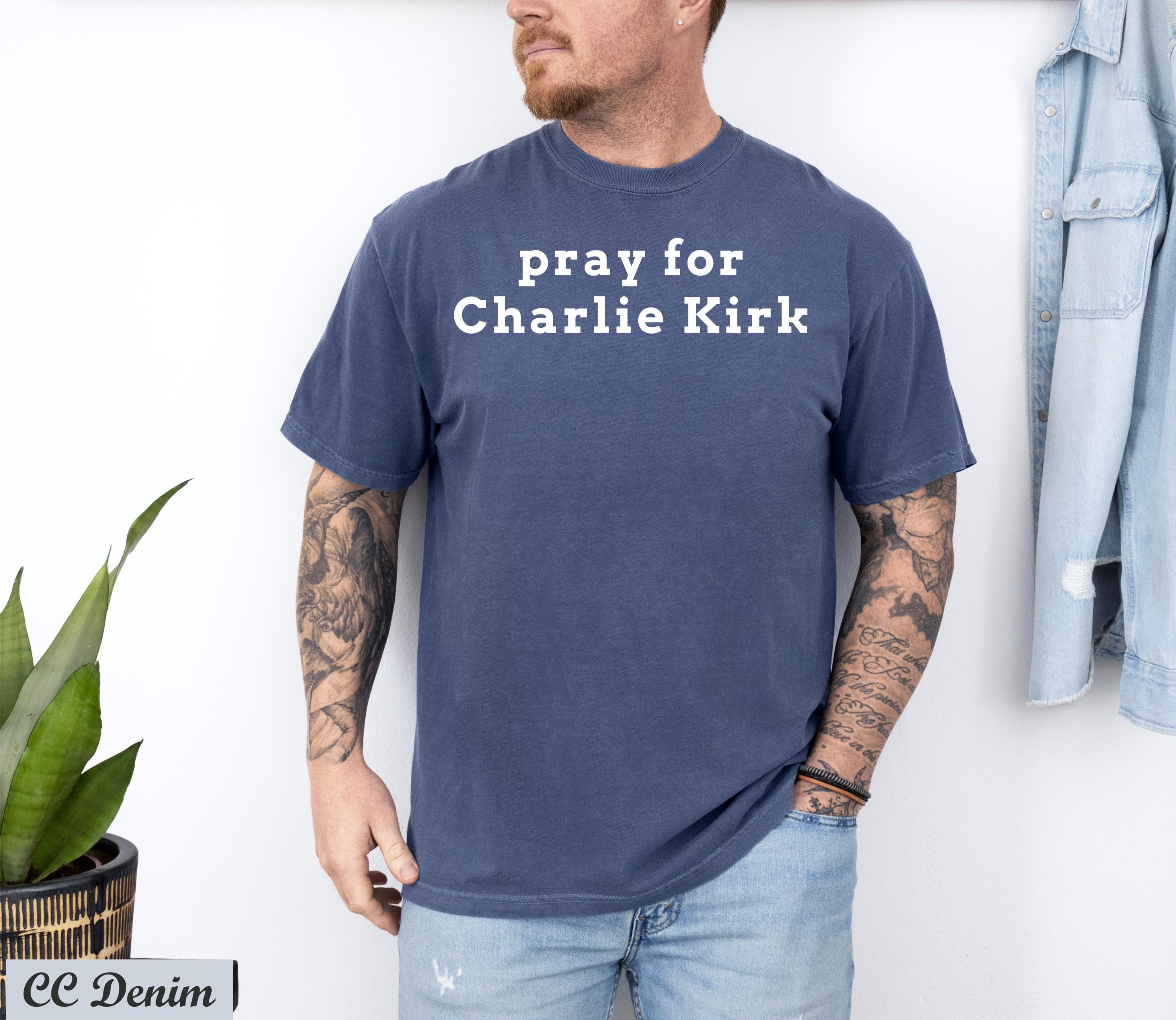 Pray for Charlie Kirk Shirt, Justice for Charlie Kirk, Charlie Kirk Memorial Tee,Patriotic Charlie Kirk Tee, A True Patriot America Shirt