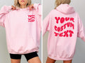 Custom hoodie, Personalized hoodie,  Custom Wavy Text hoodie, Your custom text hoodie, Custom text hoodie, Back and front custom text
