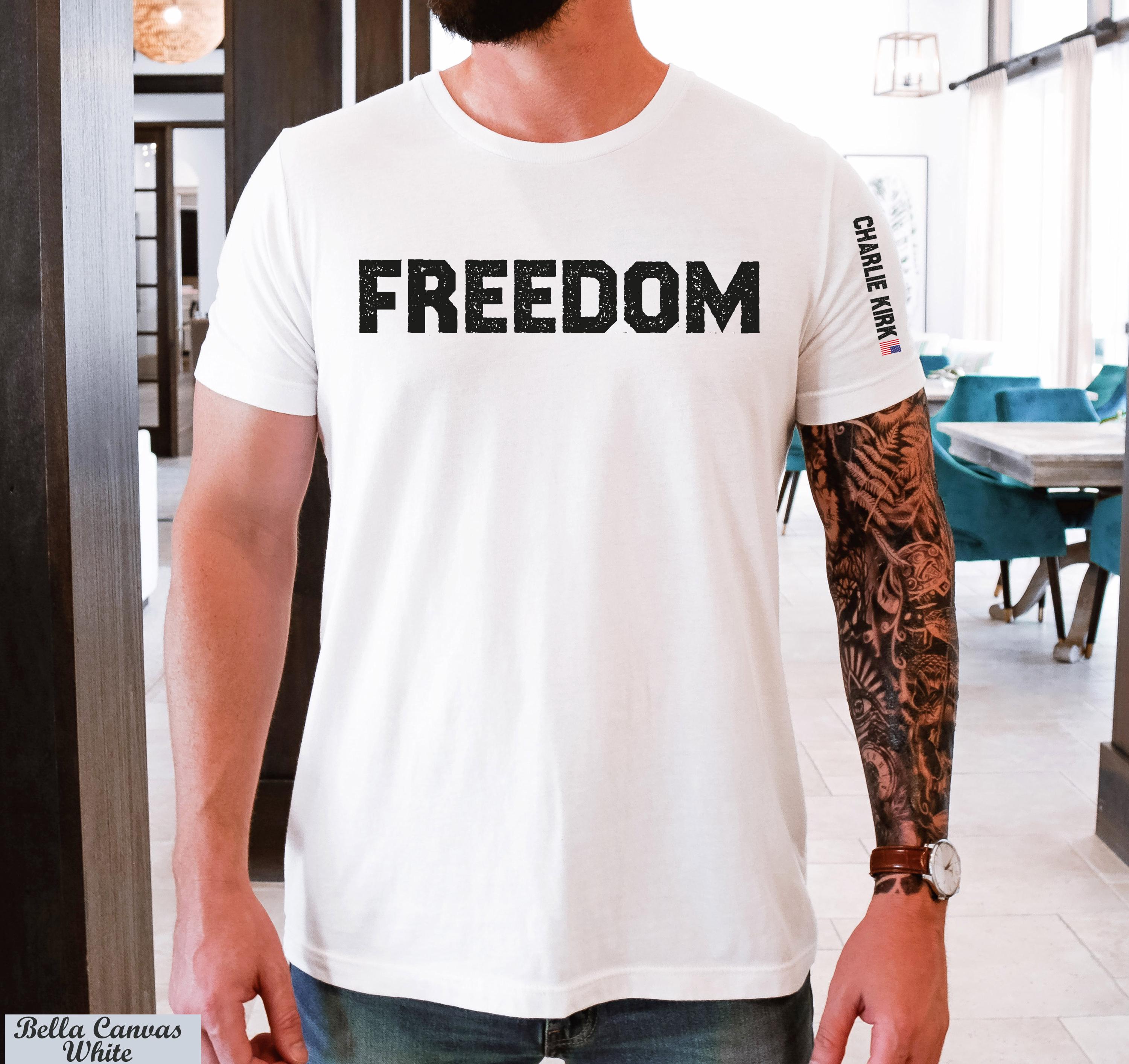 Freedom Charlie Kirk USA Flag Shirt, Justice for Charlie Kirk Shirt, Charlie Memorial Tee,RIP Charlie Kirk, Conservative Activist Tee