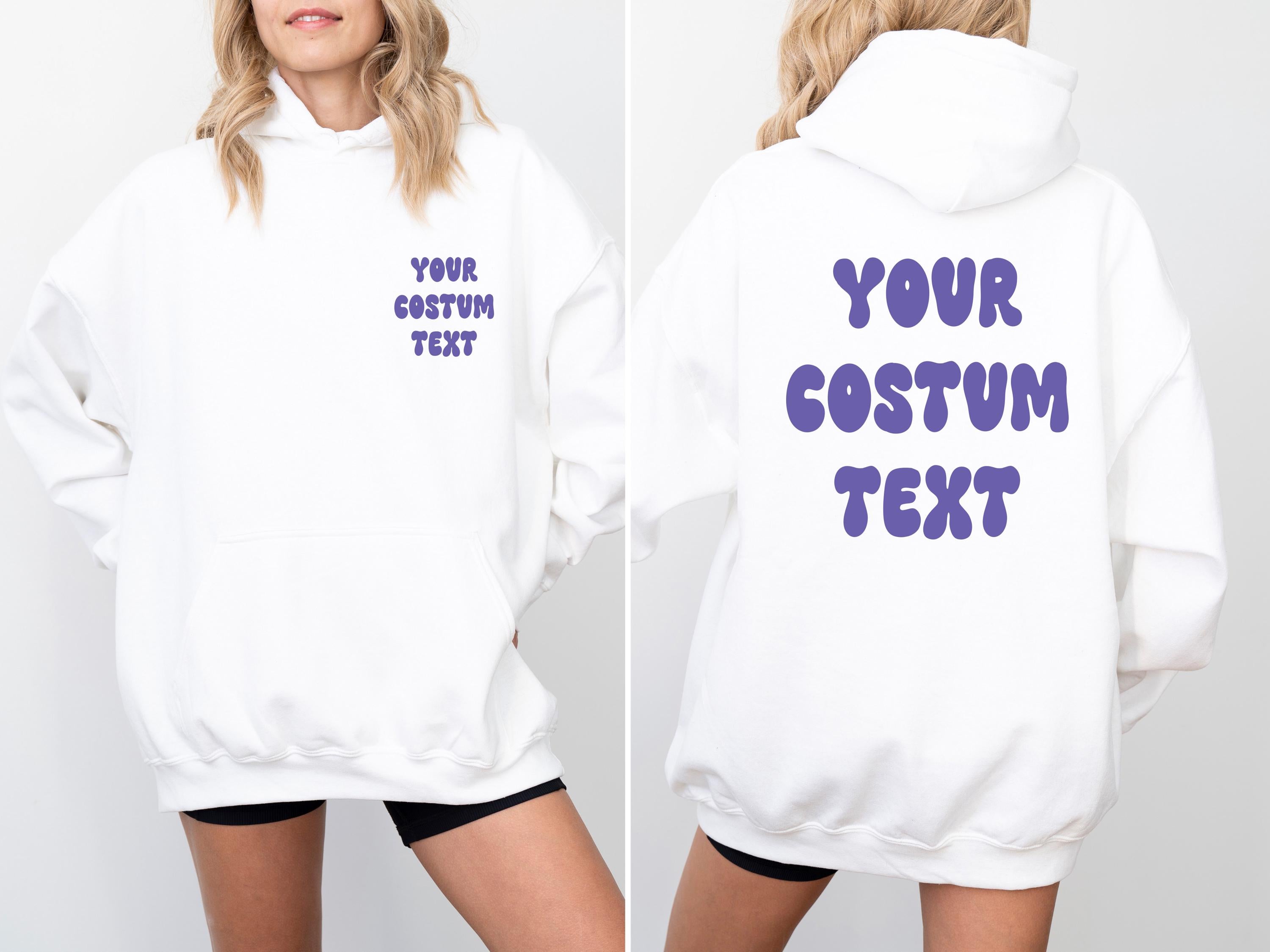 Custom hoodie, Personalized hoodie,  Custom Wavy Text hoodie, Your custom text hoodie, Custom text hoodie, Back and front custom text