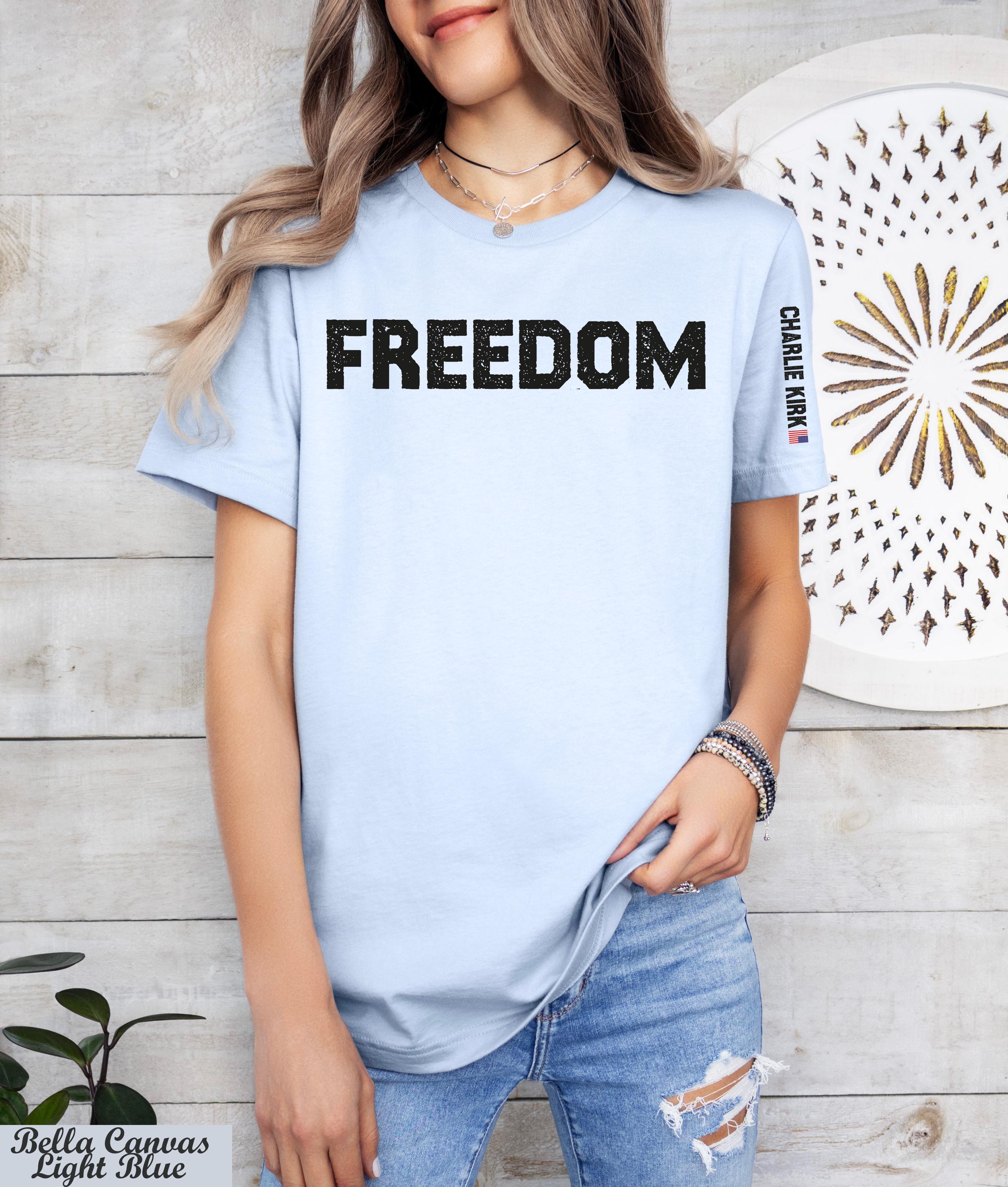Freedom Charlie Kirk USA Flag Shirt, Justice for Charlie Kirk Shirt, Charlie Memorial Tee,RIP Charlie Kirk, Conservative Activist Tee