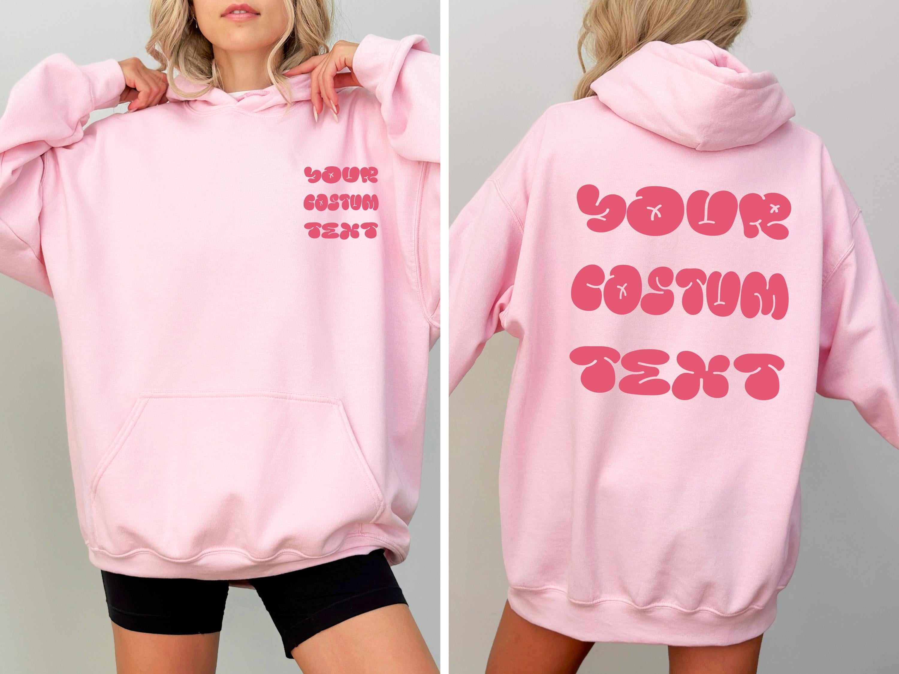 Custom hoodie, Personalized hoodie, Custom Wavy Text hoodie, Custom gift, Custom text hoodie, Back and front custom text hoodie