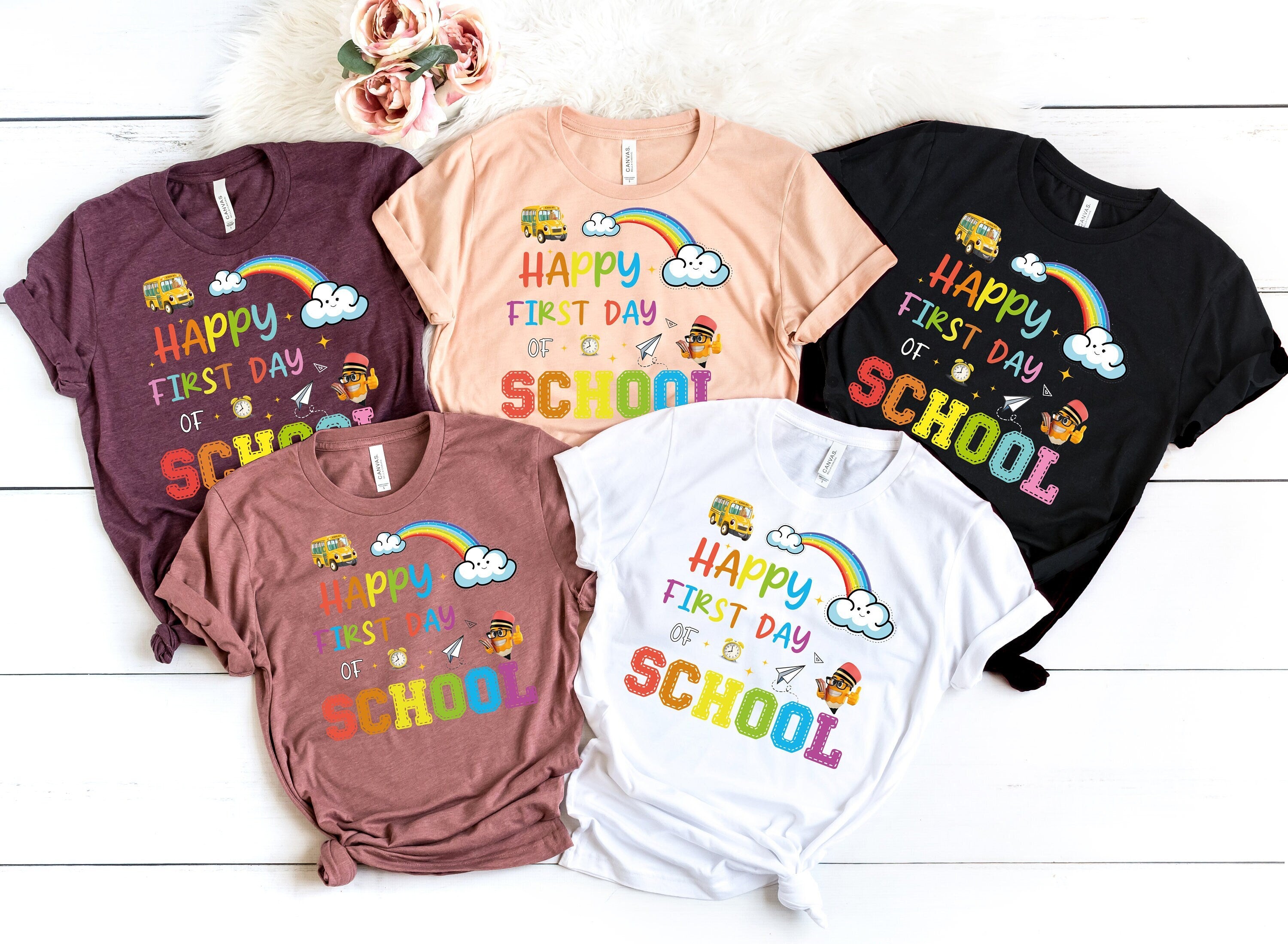 Happy First Day of School Shirt, Back to School Shirt,preschool shirt,1st Day of School Shirt,Gift For Teacher, Teacher Appreciation Gift