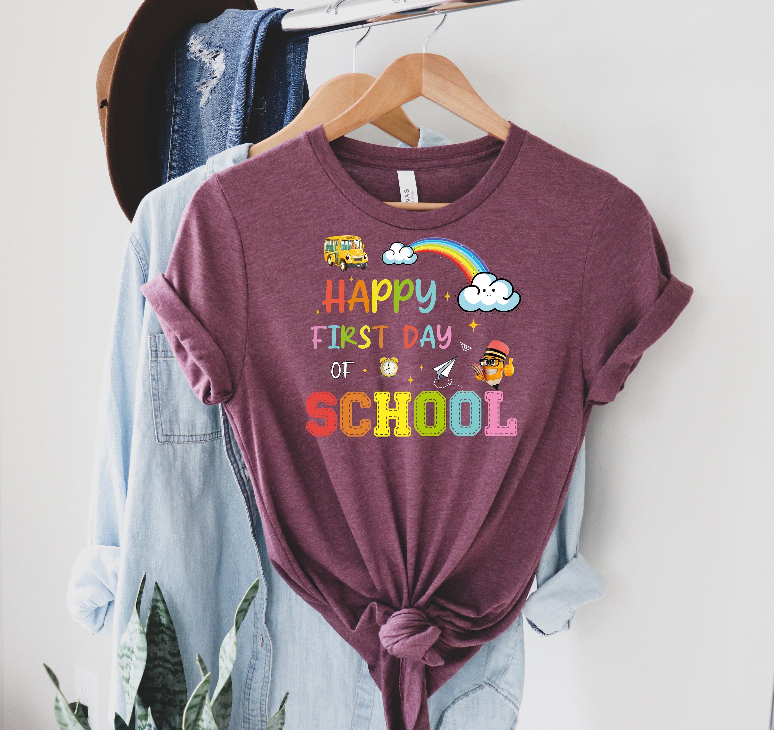 Happy First Day of School Shirt, Back to School Shirt,preschool shirt,1st Day of School Shirt,Gift For Teacher, Teacher Appreciation Gift